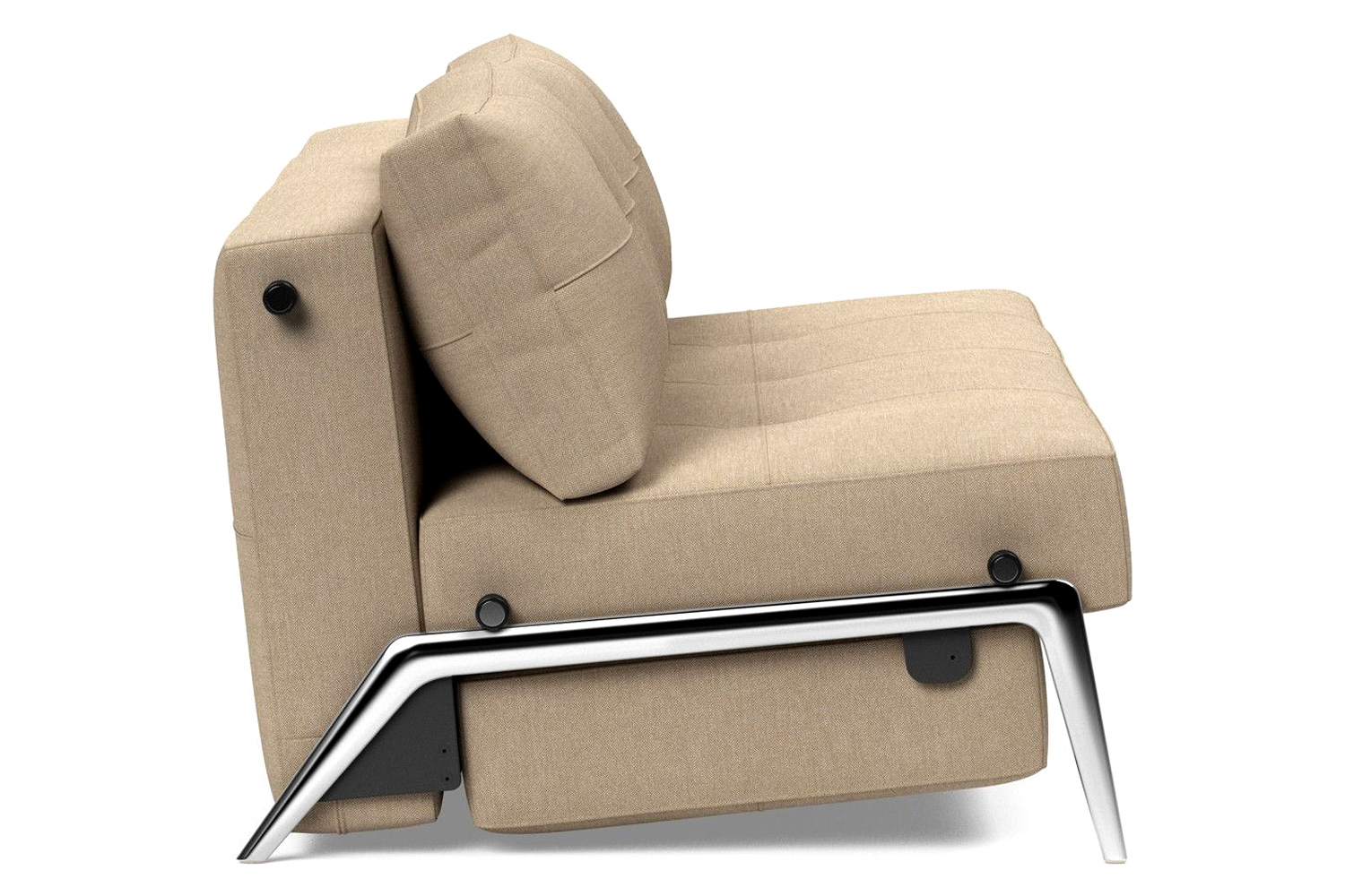 Innovation Living Cubed Queen Size Sofa Bed with Alu Legs - 587 Phobos Mocha