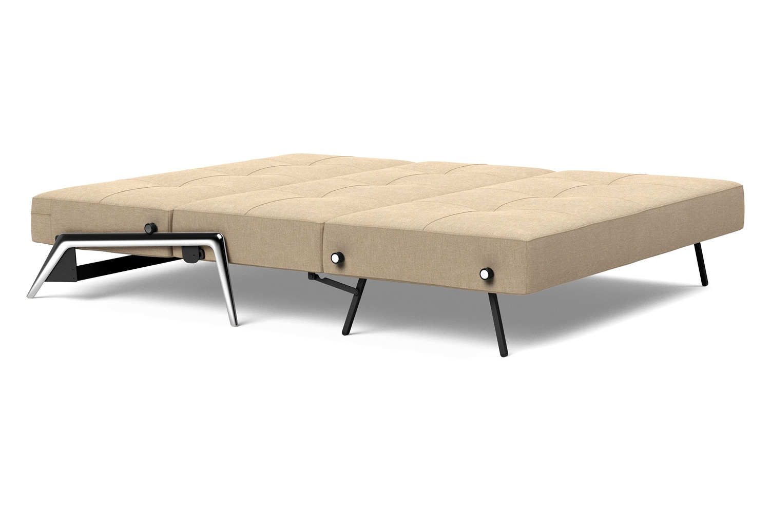 Innovation Living Cubed Queen Size Sofa Bed with Alu Legs - 587 Phobos Mocha