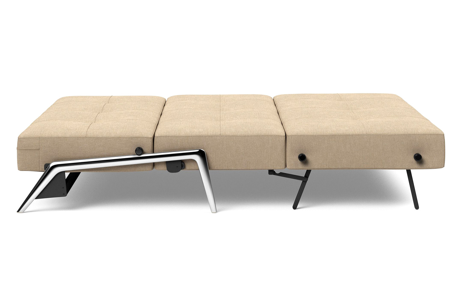 Innovation Living Cubed Queen Size Sofa Bed with Alu Legs - 587 Phobos Mocha