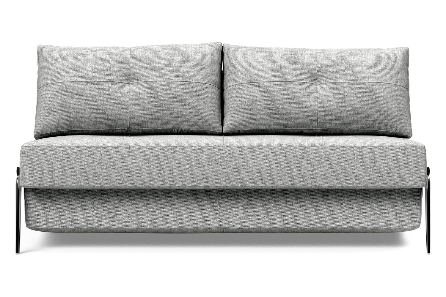 Innovation Living Cubed Queen Size Sofa Bed with Alu Legs - 590 Micro Check Gray