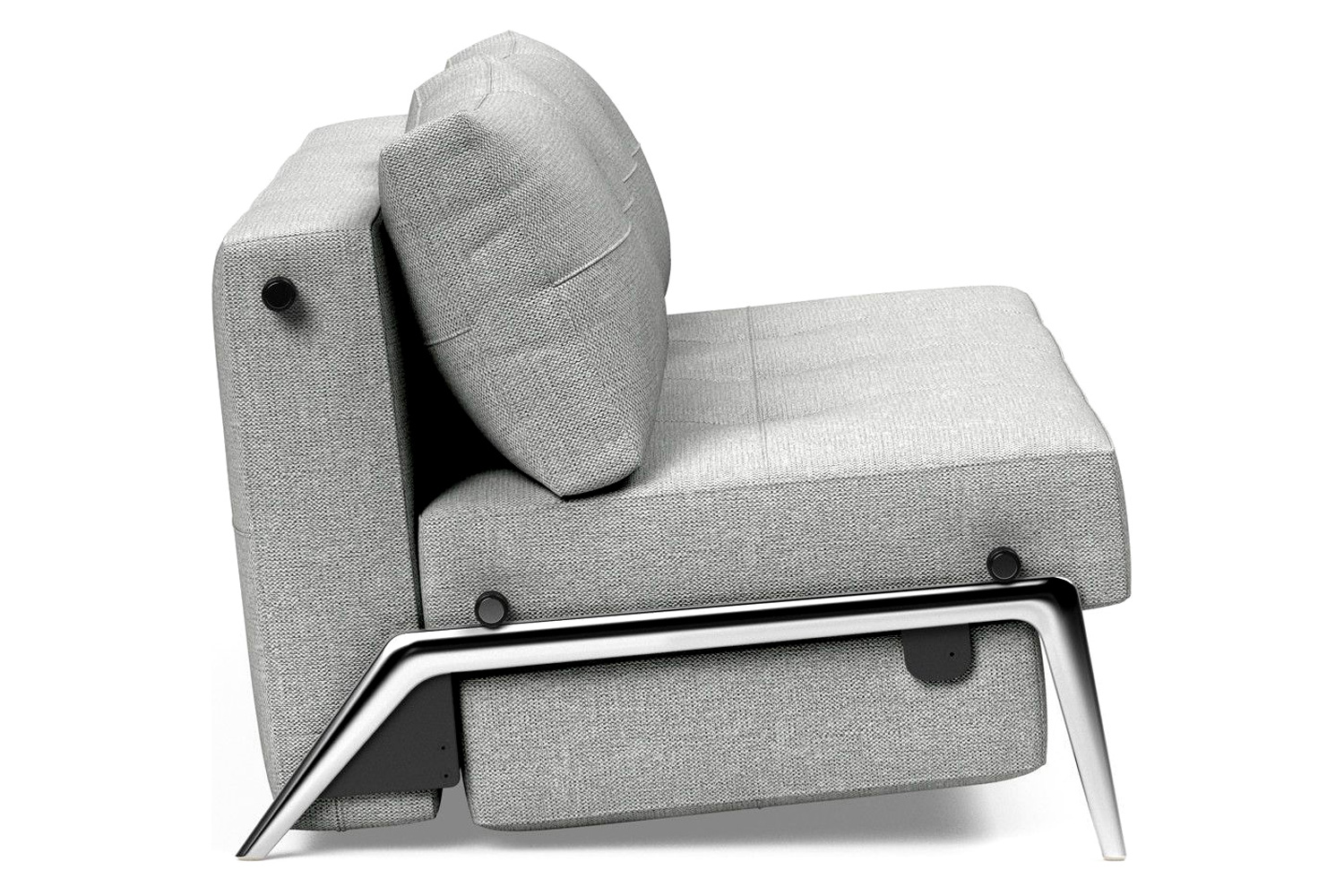 Innovation Living Cubed Queen Size Sofa Bed with Alu Legs - 590 Micro Check Gray