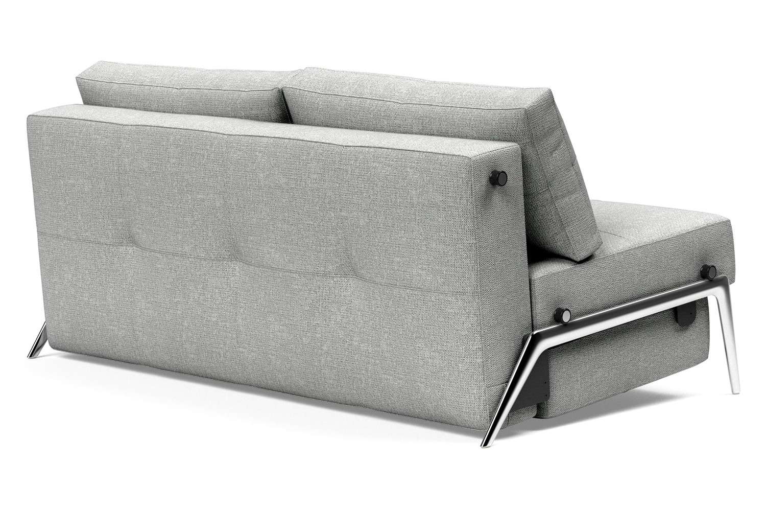 Innovation Living Cubed Queen Size Sofa Bed with Alu Legs - 590 Micro Check Gray