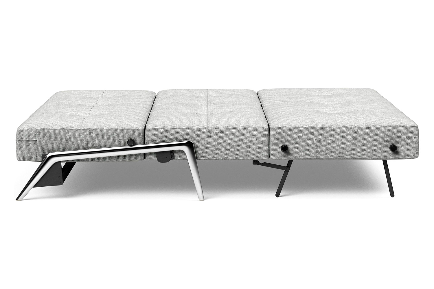 Innovation Living Cubed Queen Size Sofa Bed with Alu Legs - 590 Micro Check Gray