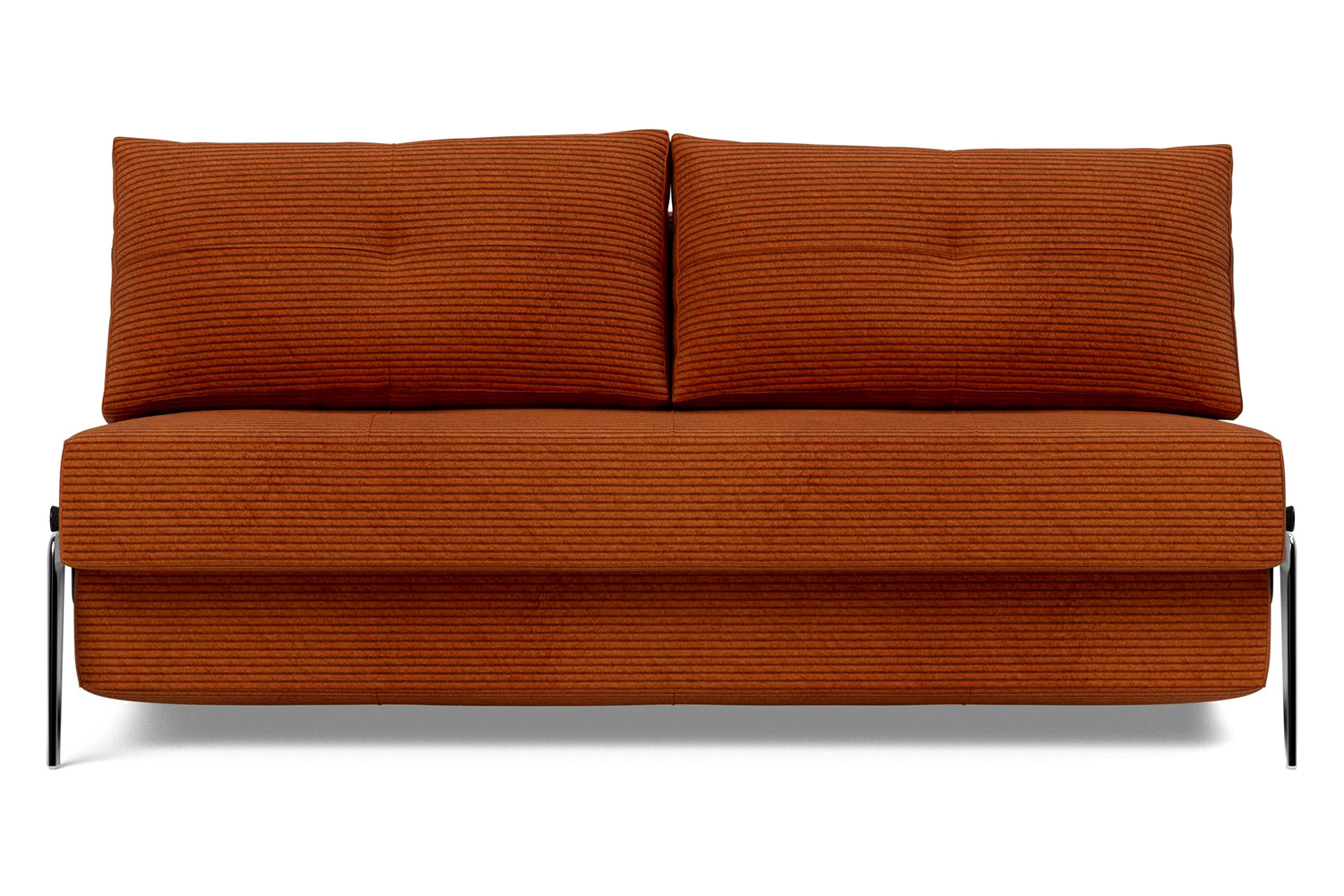 Innovation Living Cubed Queen Size Sofa Bed with Alu Legs - 595 Corduroy Burnt Orange