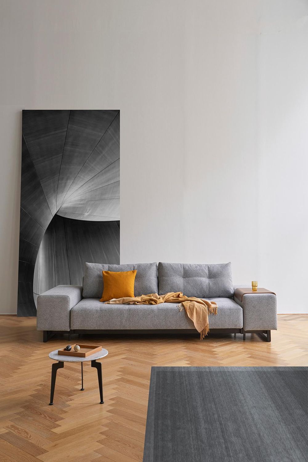 Innovation Living Grand D.E.L Sofa Bed - 216 Flashtex Dark Gray