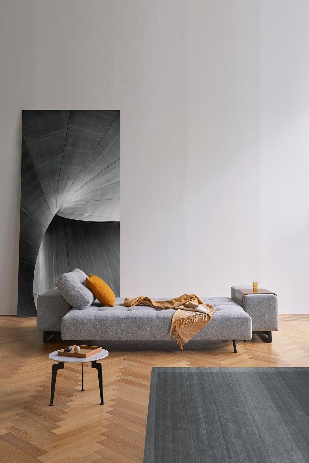 Innovation Living Grand D.E.L Sofa Bed - 216 Flashtex Dark Gray