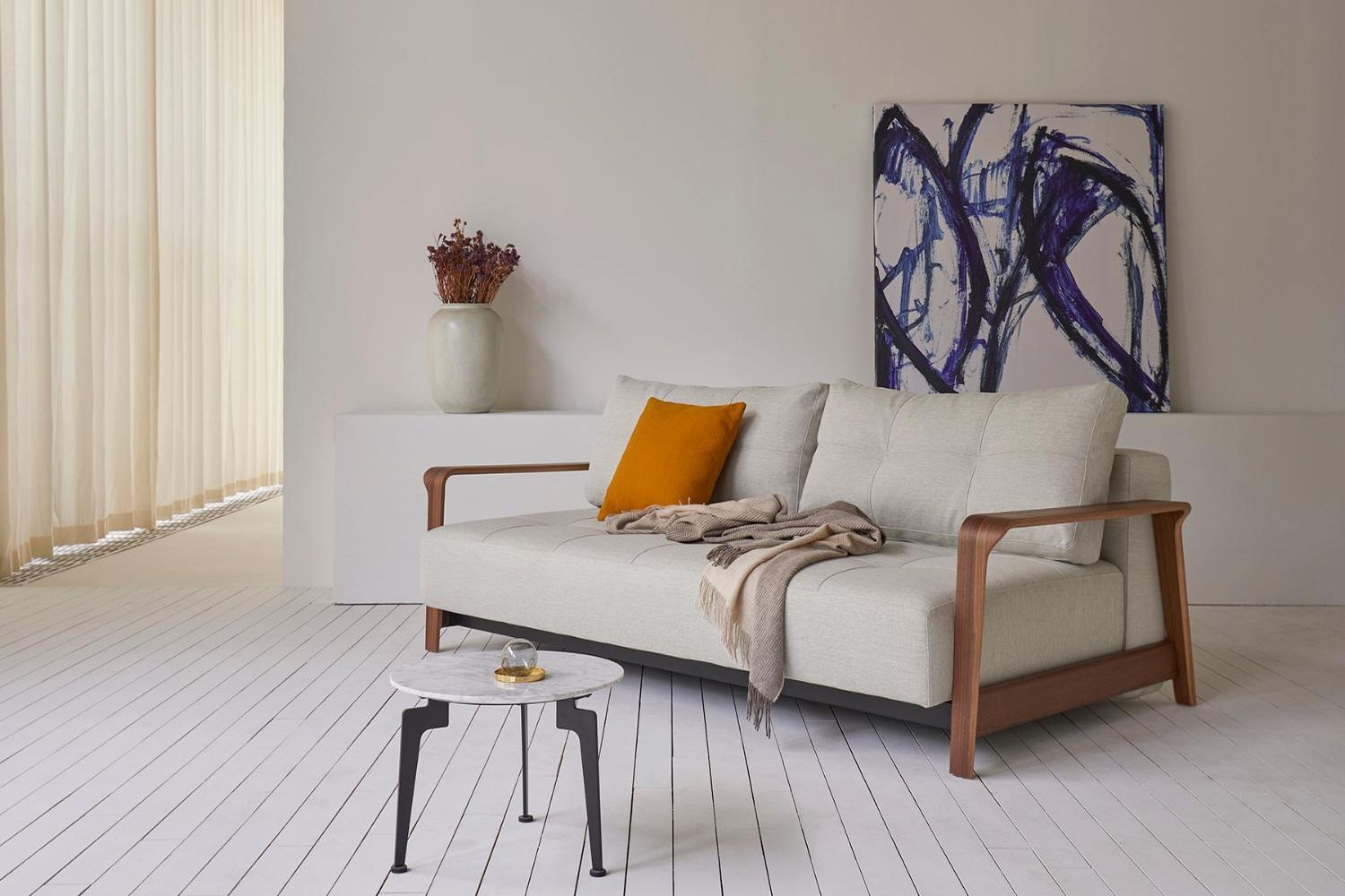 Innovation Living Ran D.E.L Sofa Bed - 528 Mixed Dance Blue