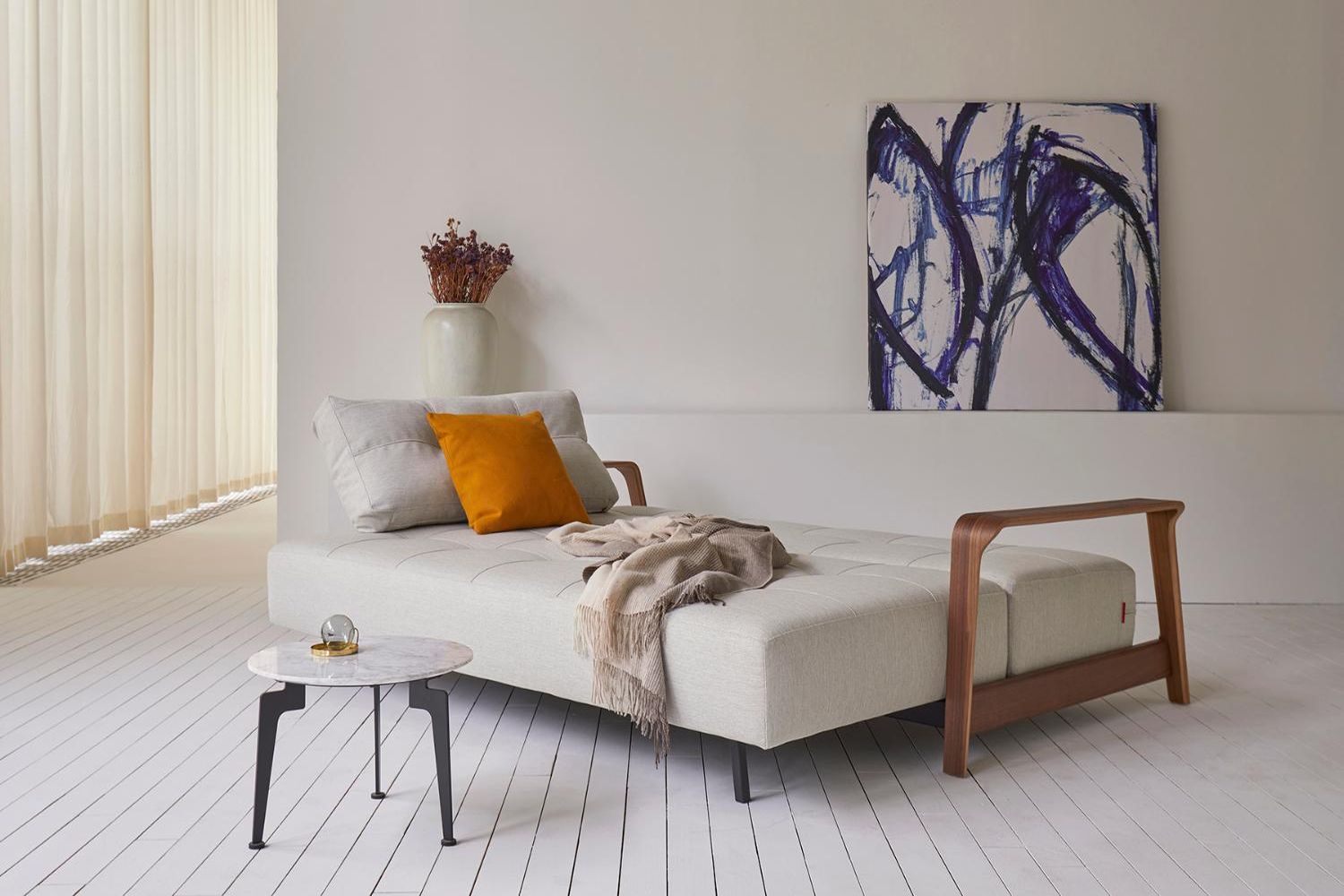 Innovation Living Ran D.E.L Sofa Bed - 528 Mixed Dance Blue