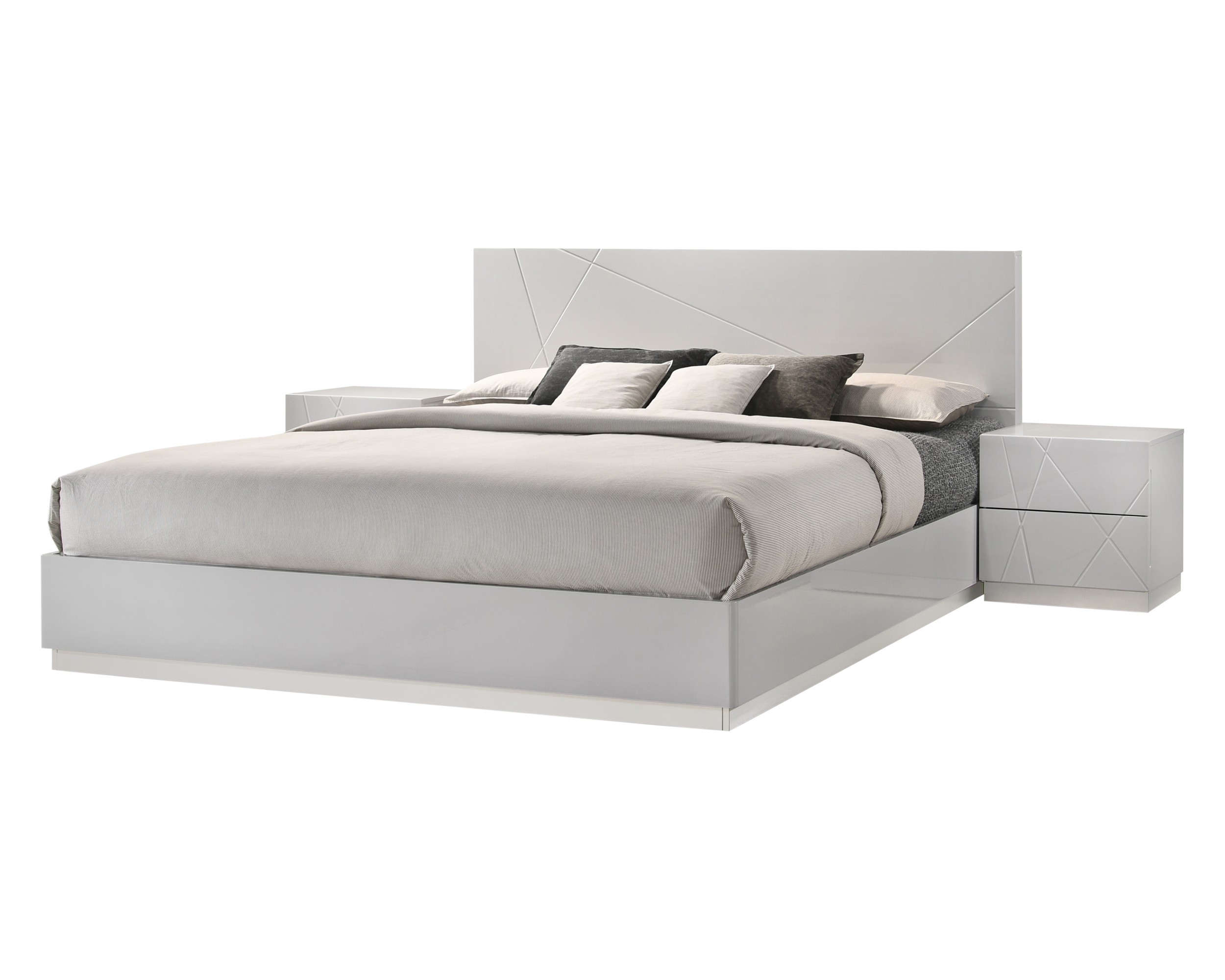J&M Naples King Bed - Gray