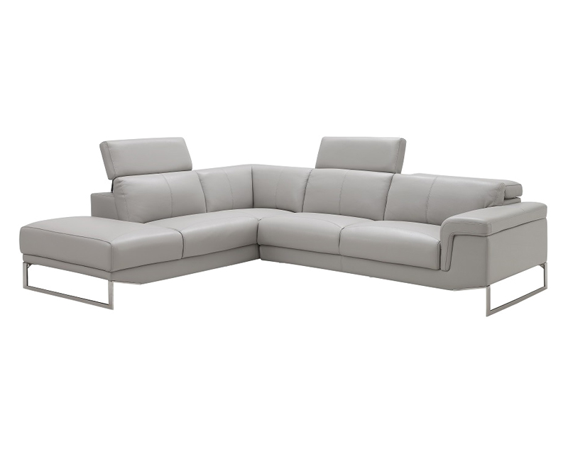 J&M Athena Sectional - Left Facing, Light Gray