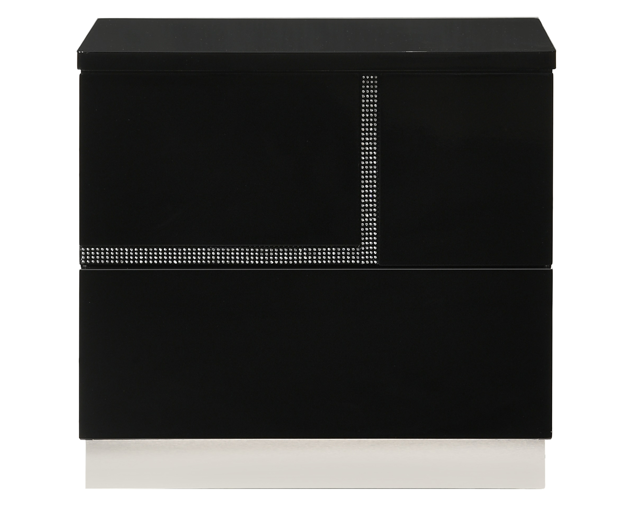 J&M Lucca Nightstand - Left Facing, Black