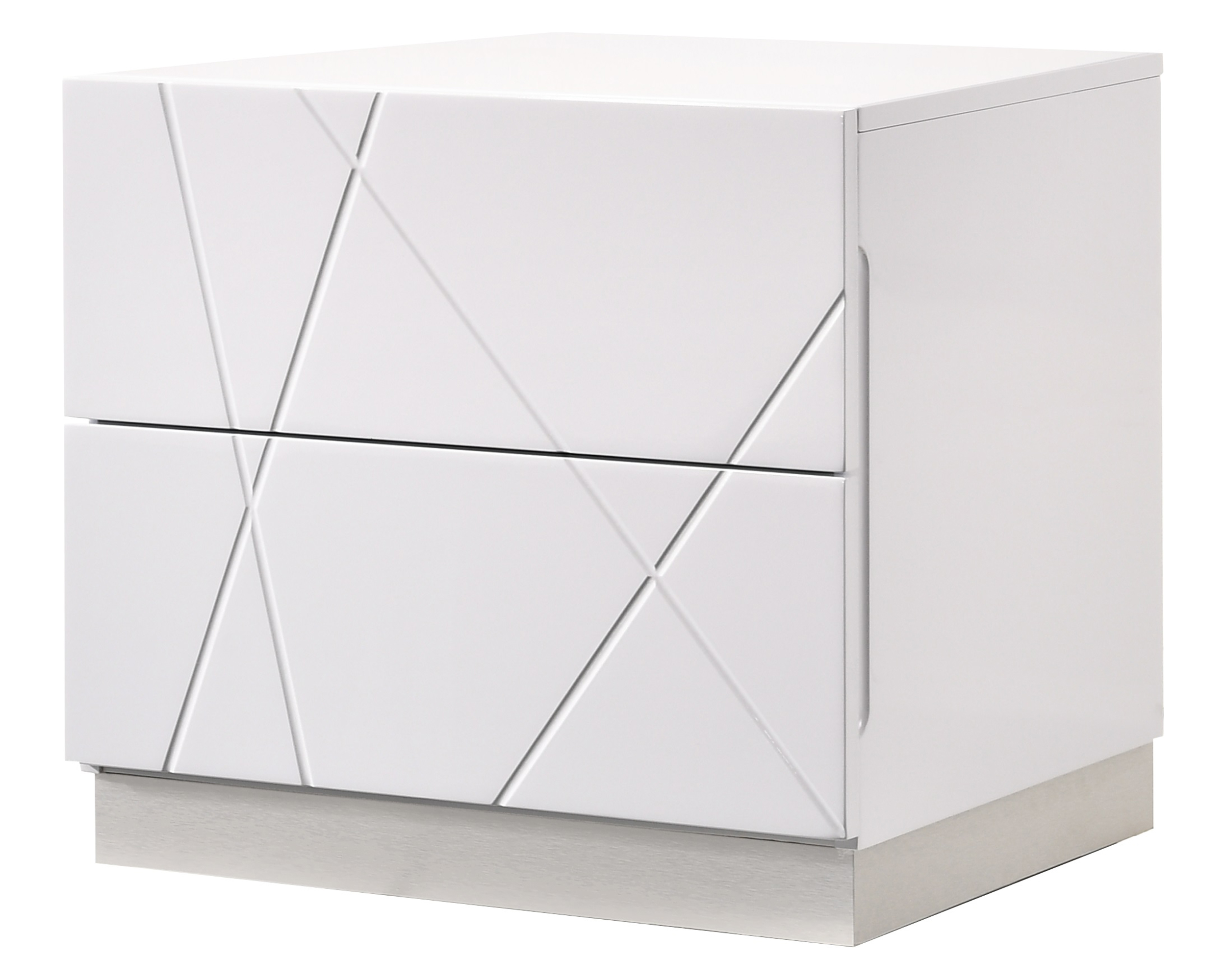 J&M Naples Nightstand - White
