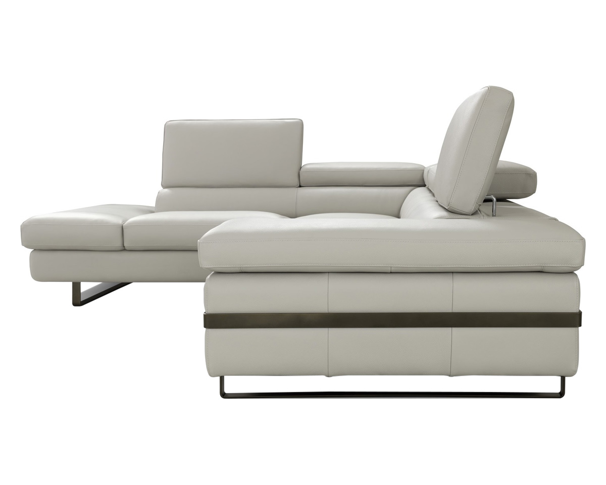 J&M I867 Sectional - Left Hand Facing Chaise, Light Gray
