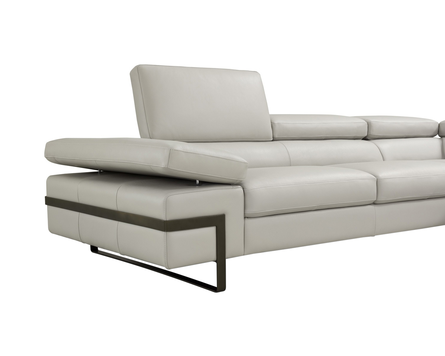 J&M I867 Sectional - Left Hand Facing Chaise, Light Gray