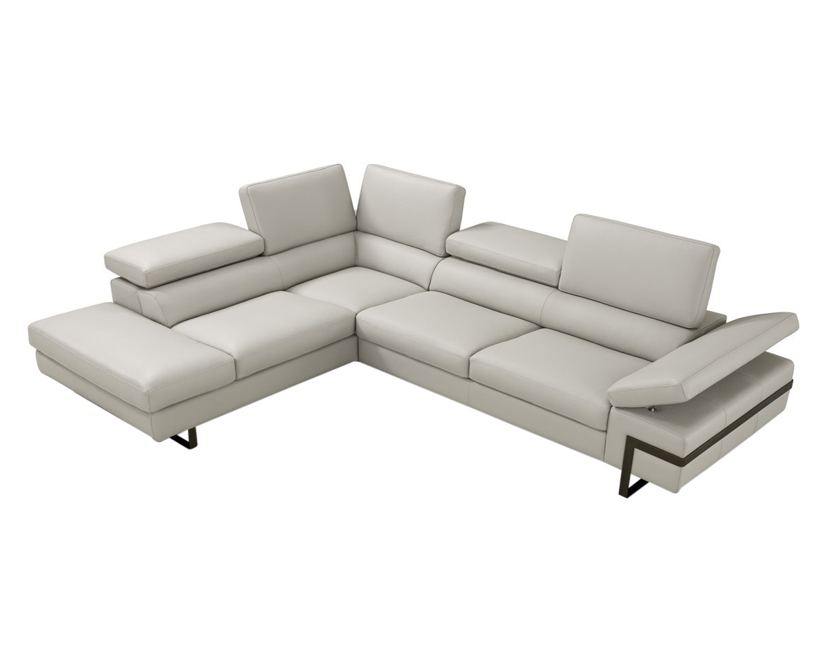 J&M I867 Sectional - Left Hand Facing Chaise, Light Gray