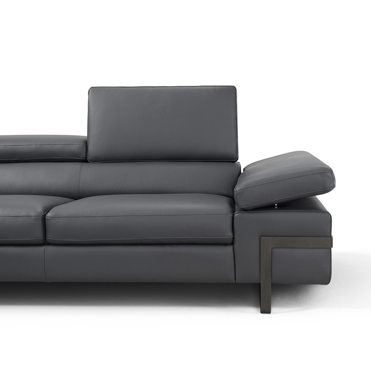 J&M I867 Sectional - Right Hand Facing Chaise, Dark Gray