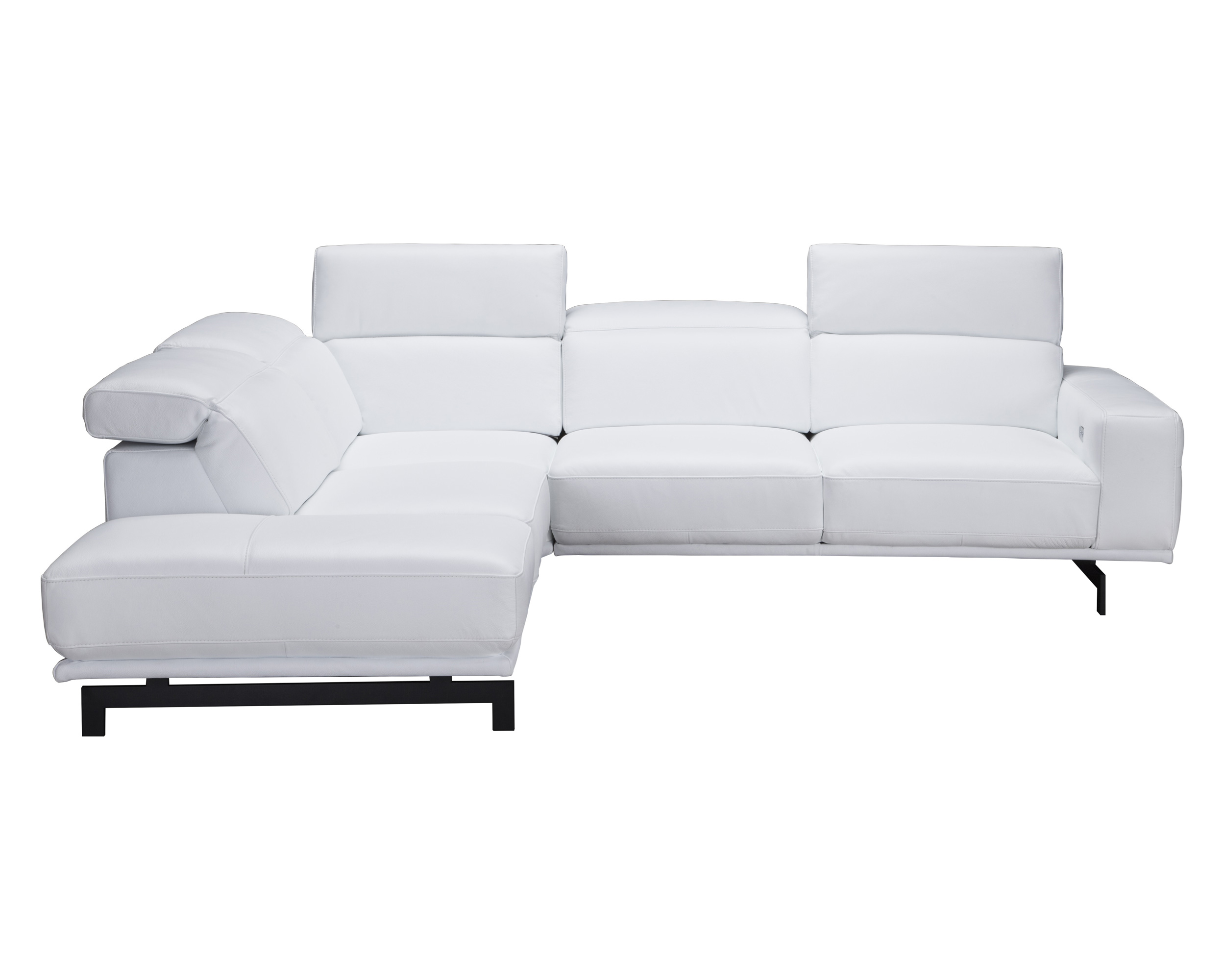 J&M Davenport Sectional - Left Facing, Snow White