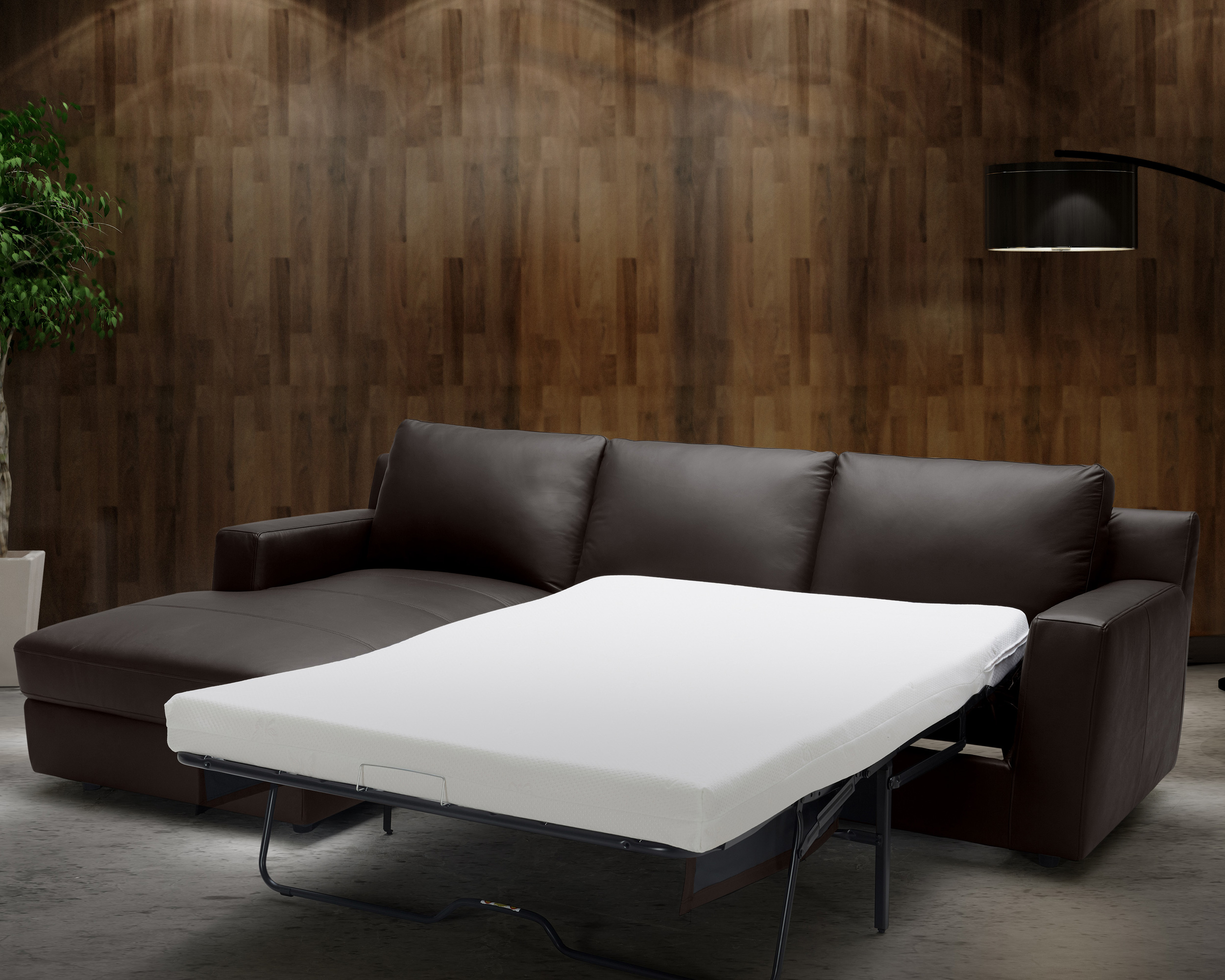 J&M Taylor Sectional - Left Hand Facing Chaise, Brown
