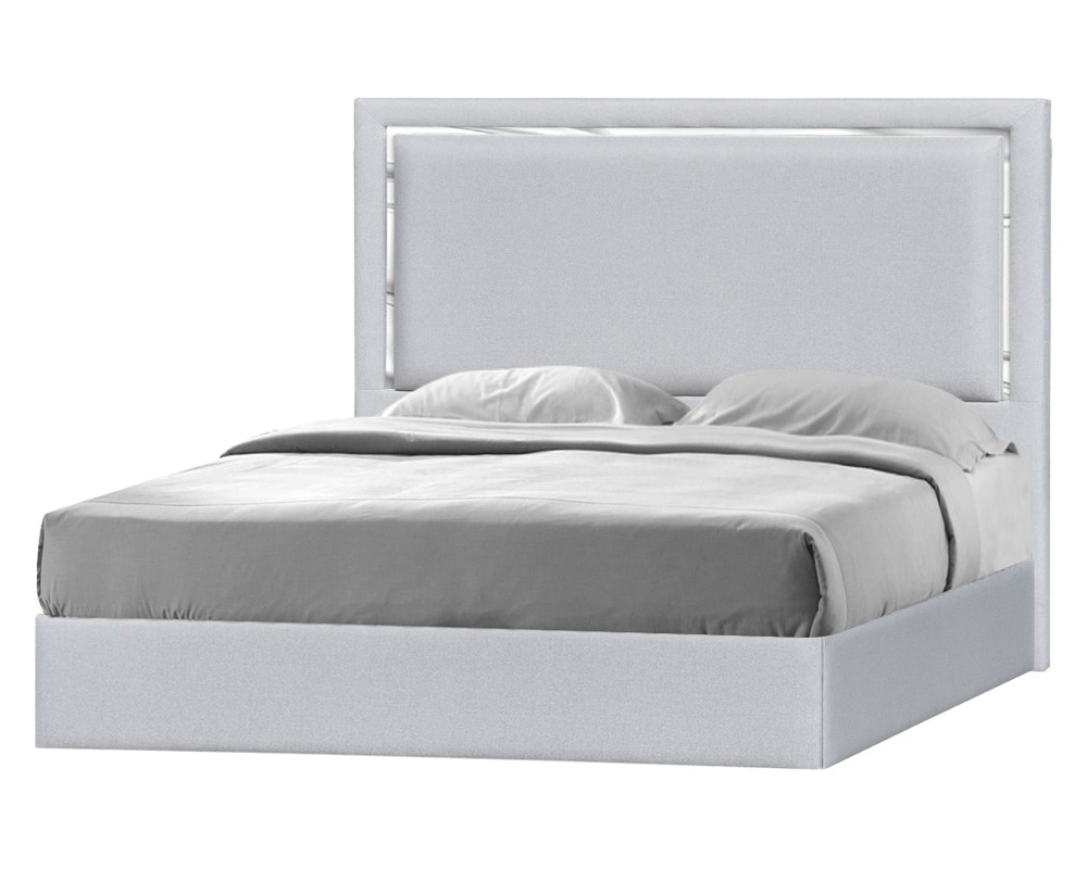 J&M Monet King Bed - Silver Gray