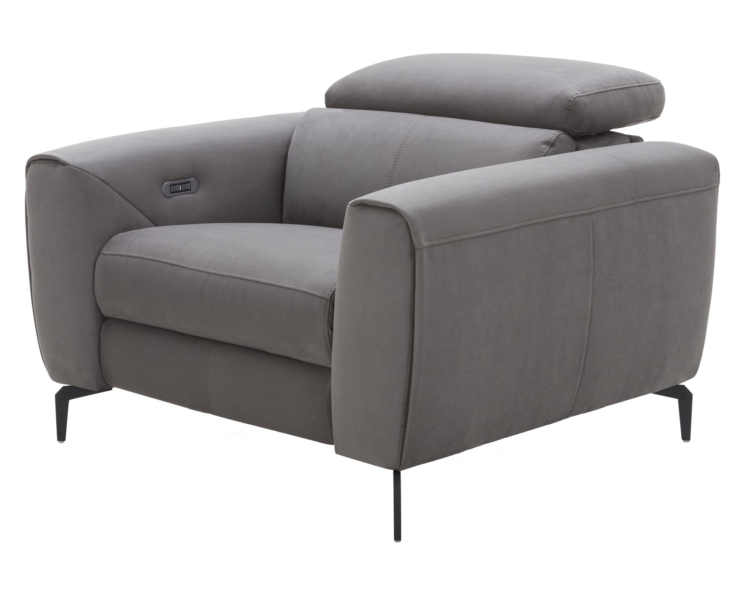 J&M Lorenzo Chair - Gray, Fabric