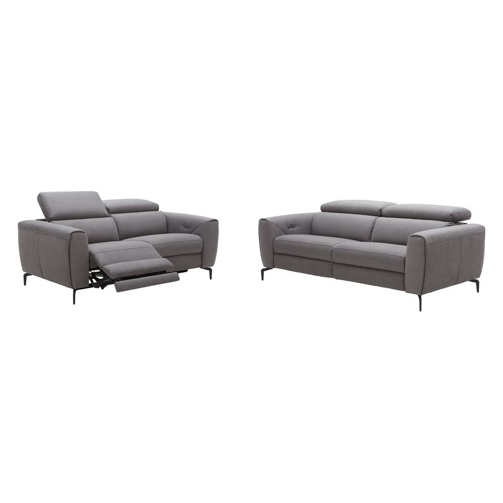 J&M Lorenzo Loveseat - Gray, Fabric