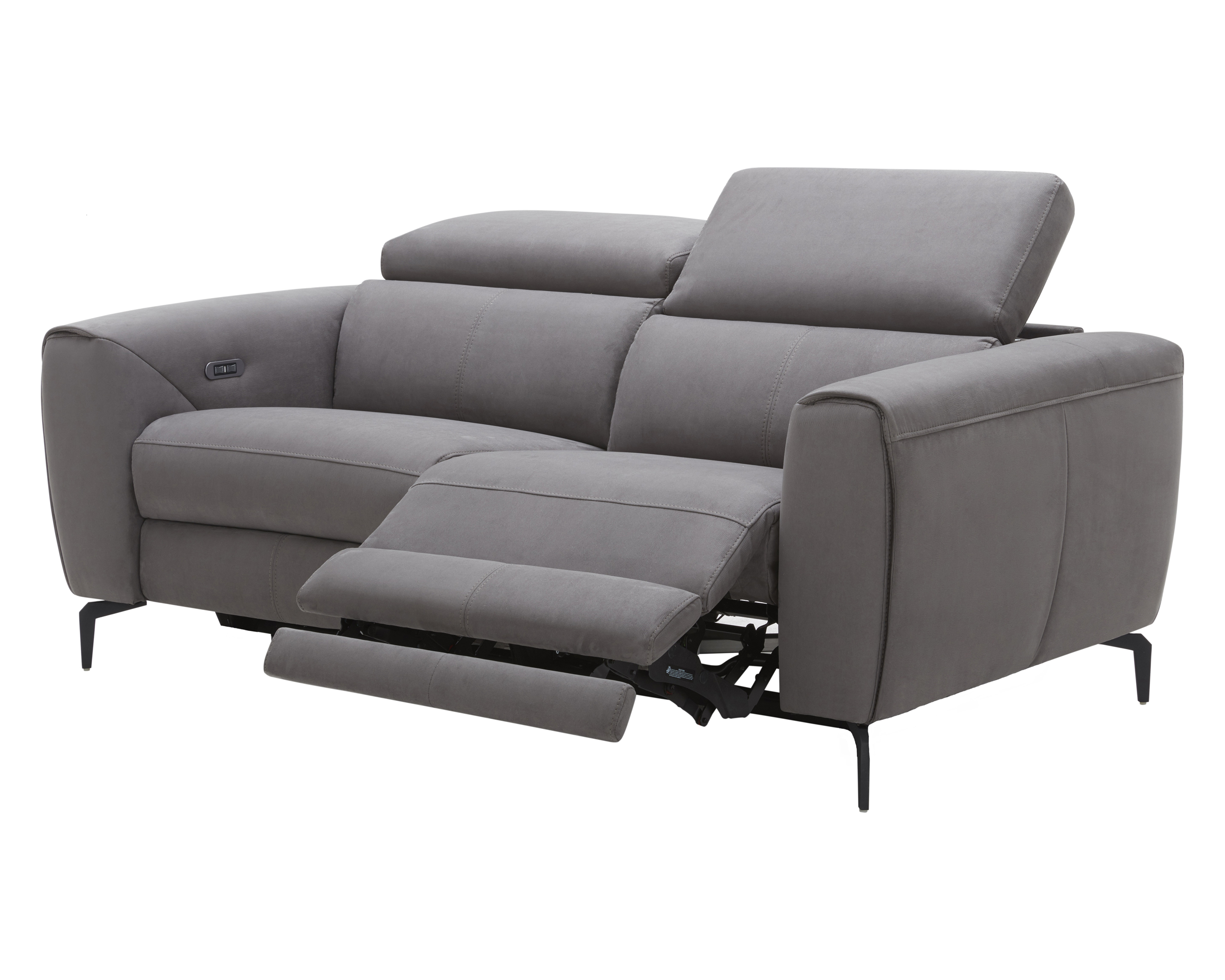 J&M Lorenzo Loveseat - Gray, Fabric