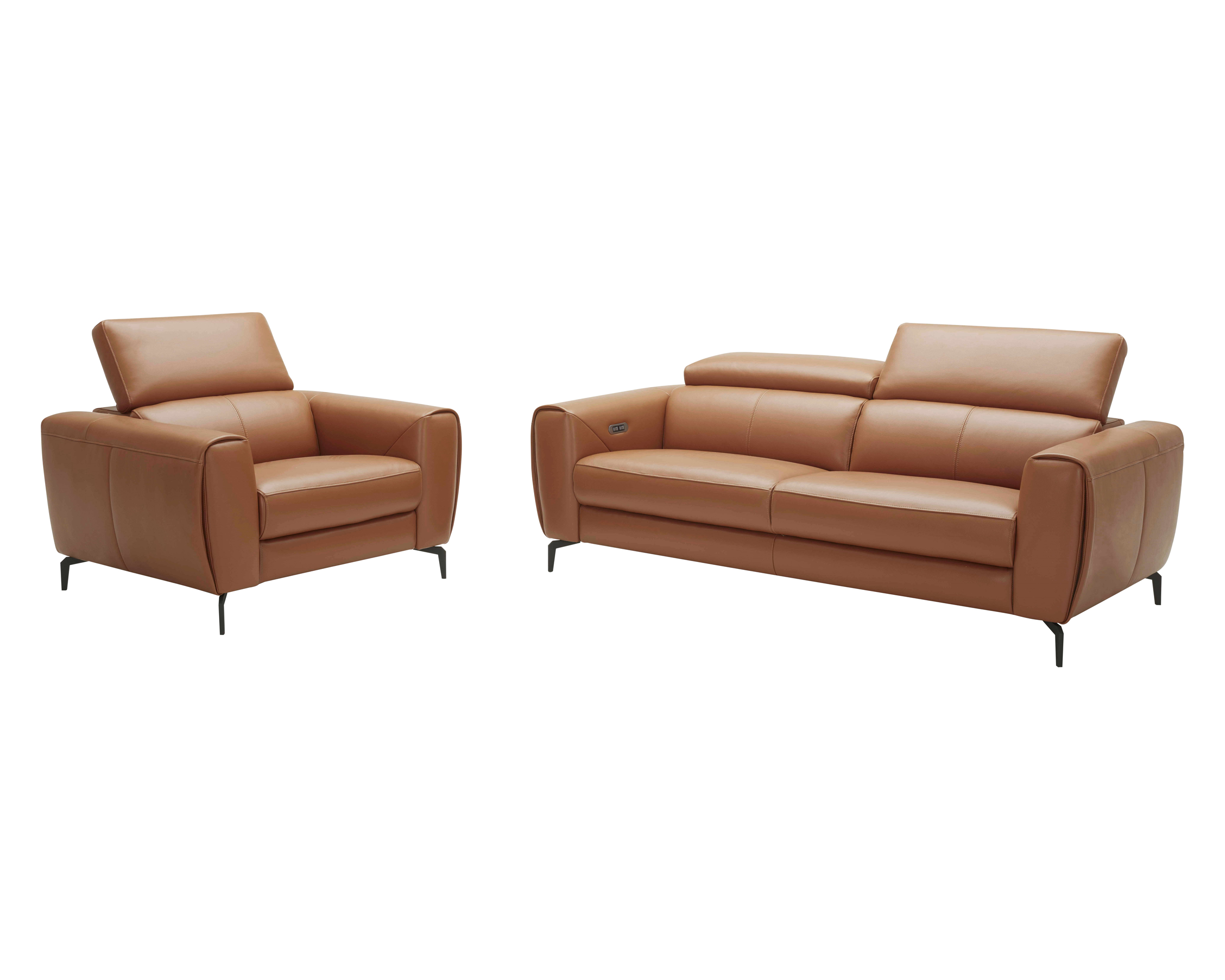 J&M Lorenzo Loveseat - Caramel