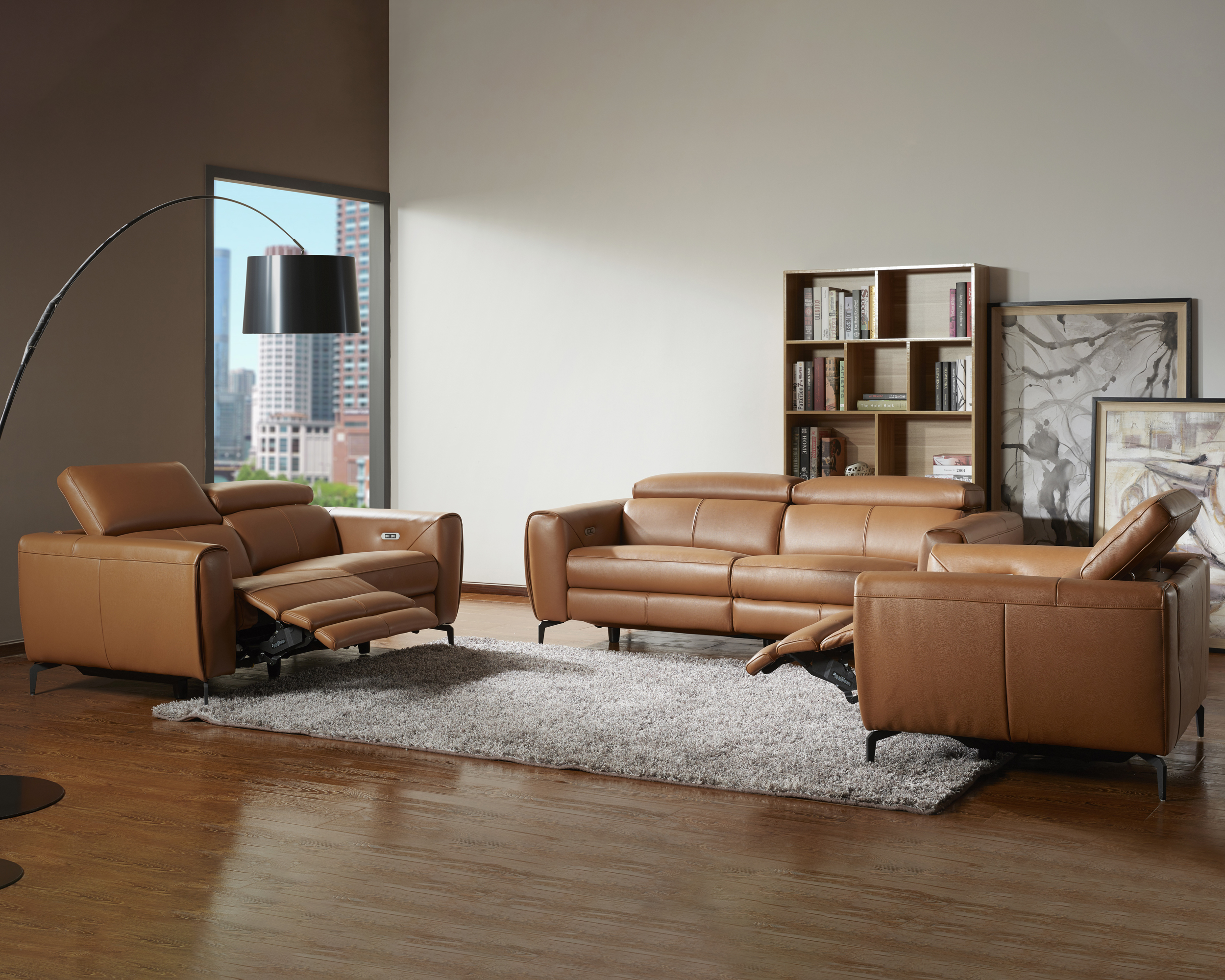 J&M Lorenzo Loveseat - Caramel