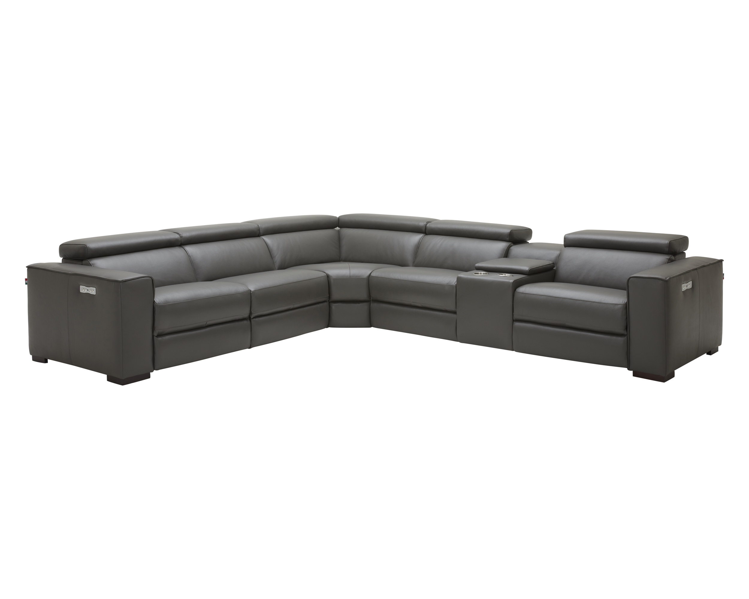 J&M Picasso Motion Sectional - Dark Gray