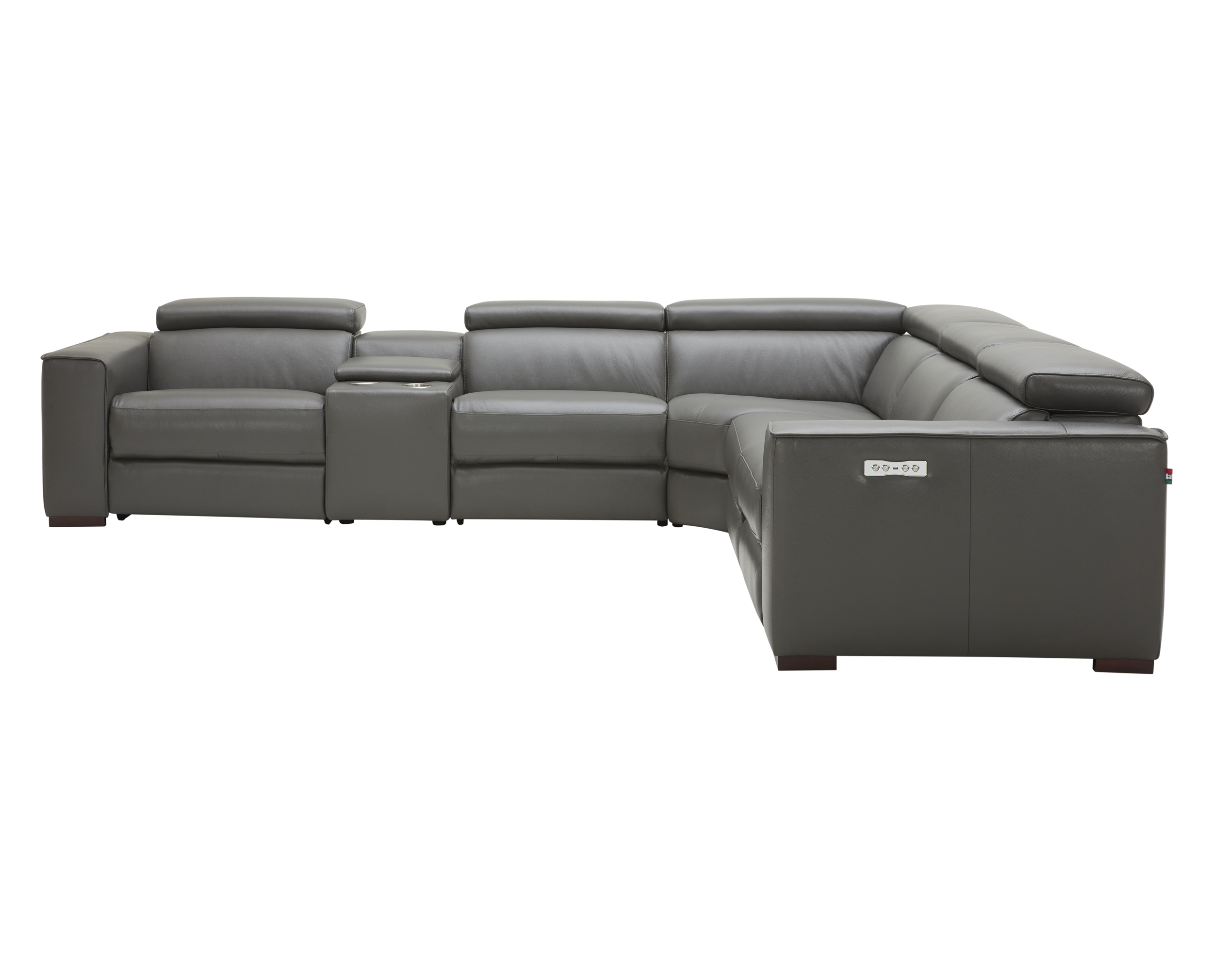 J&M Picasso Motion Sectional - Dark Gray