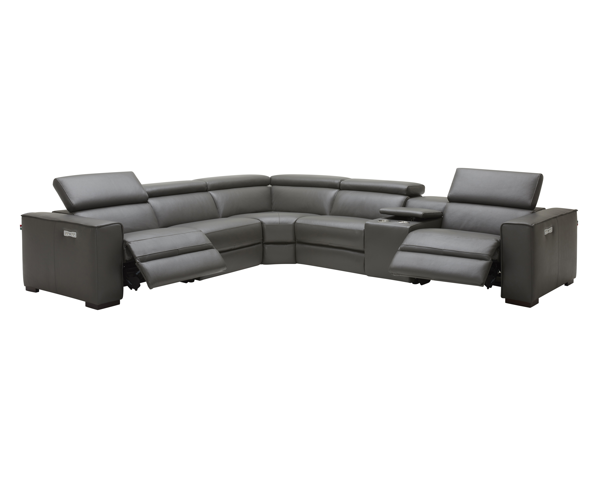 J&M Picasso Motion Sectional - Dark Gray