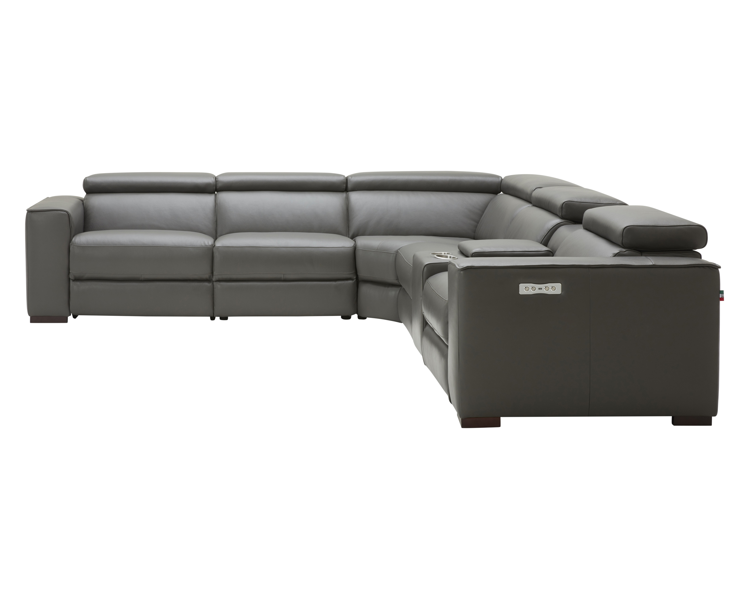 J&M Picasso Motion Sectional - Dark Gray