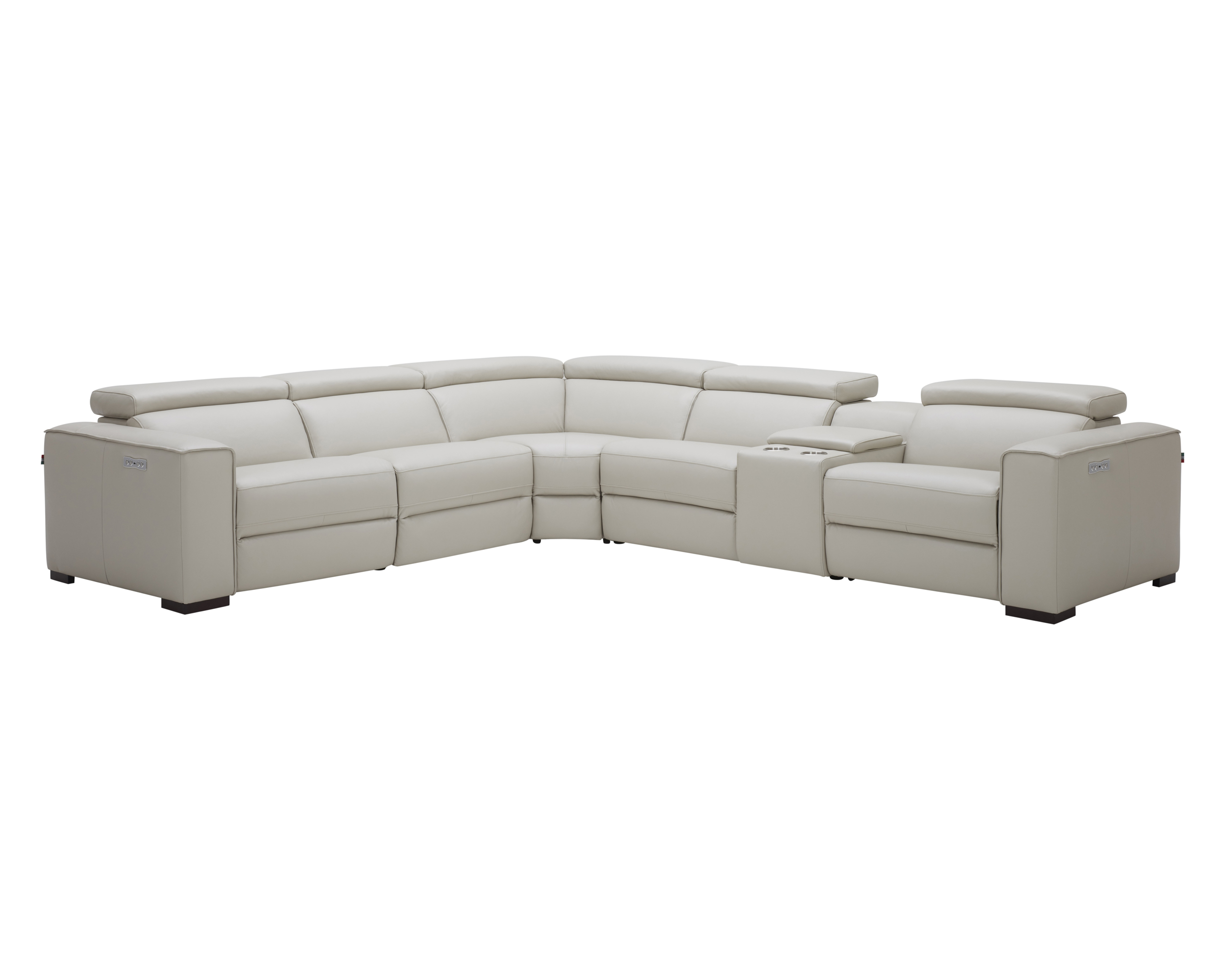J&M Picasso Motion Sectional - Silver Gray