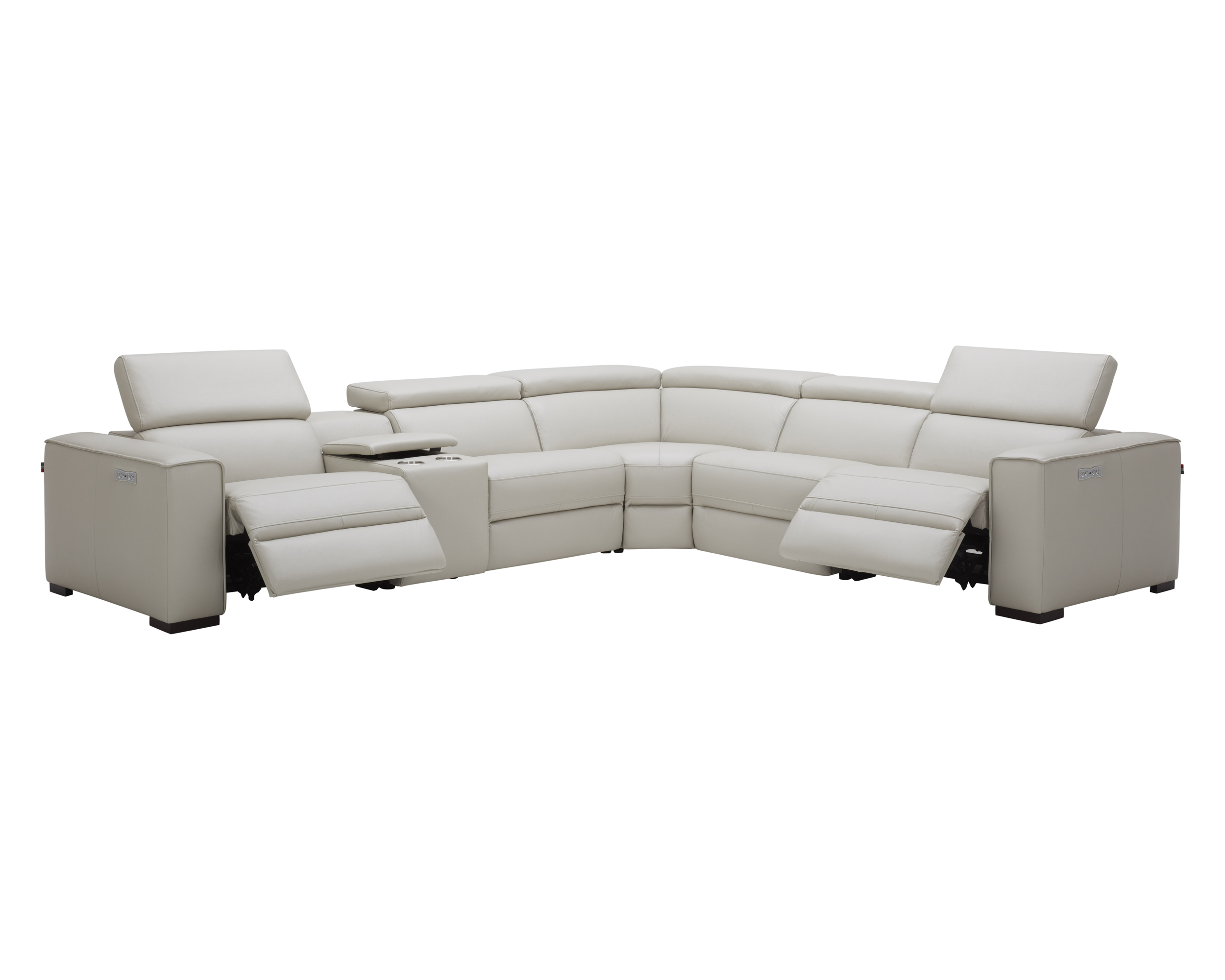 J&M Picasso Motion Sectional - Silver Gray