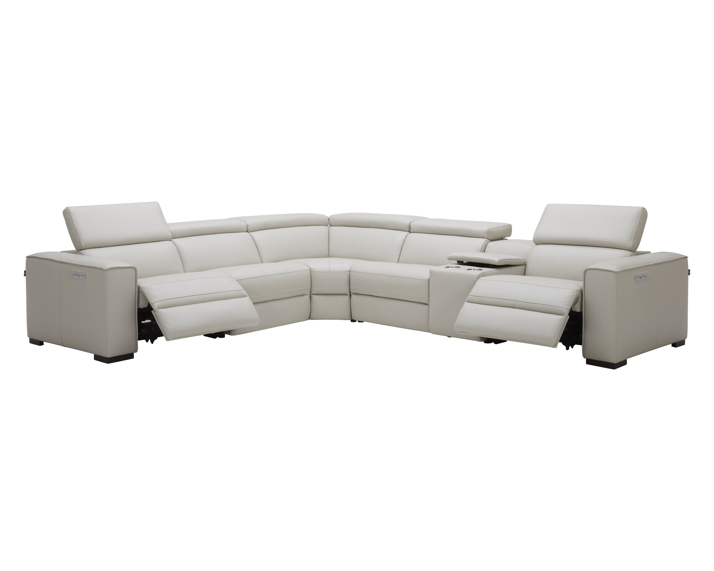 J&M Picasso Motion Sectional - Silver Gray