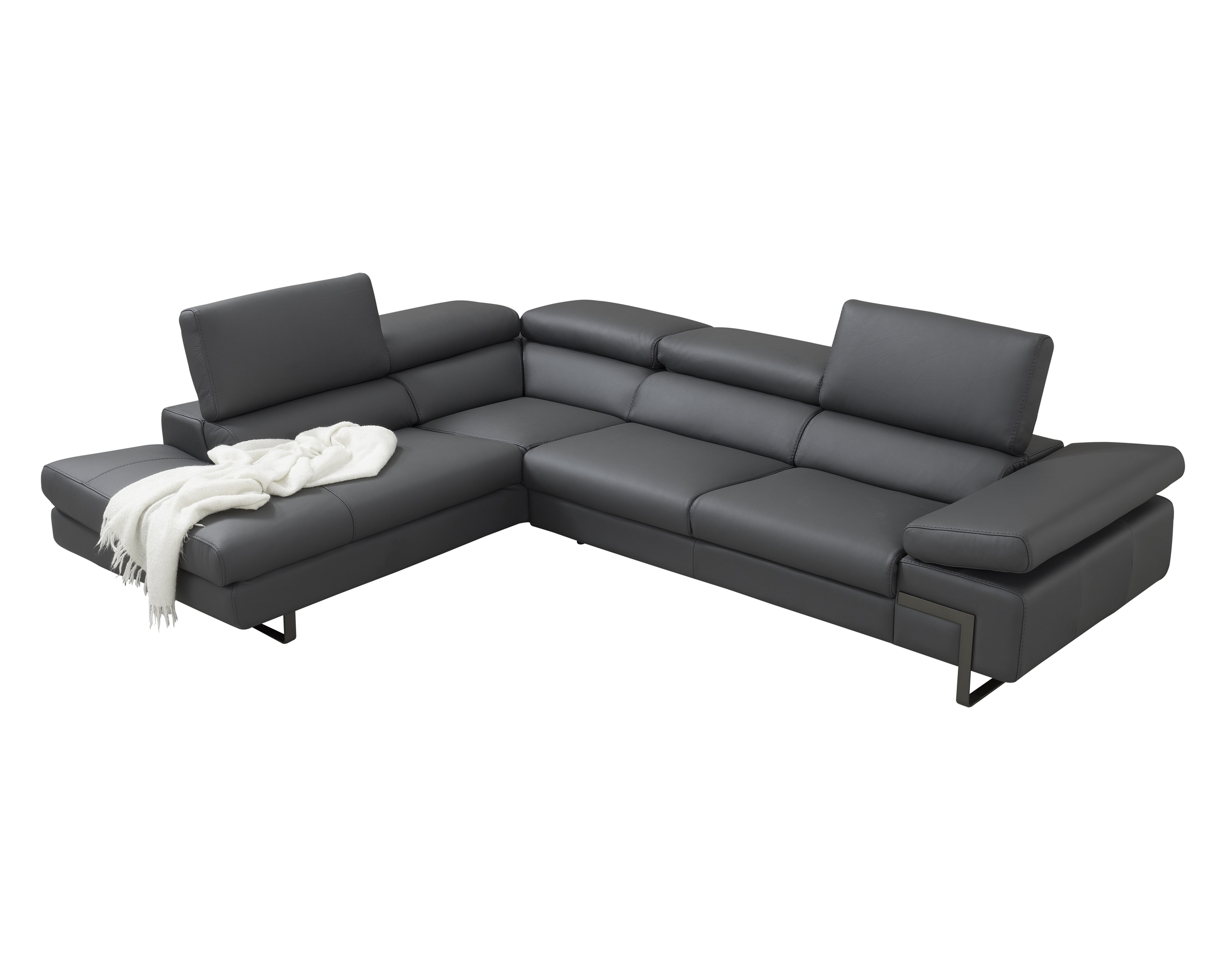 J&M I716 Sectional - Left Hand Facing Chaise, Gray