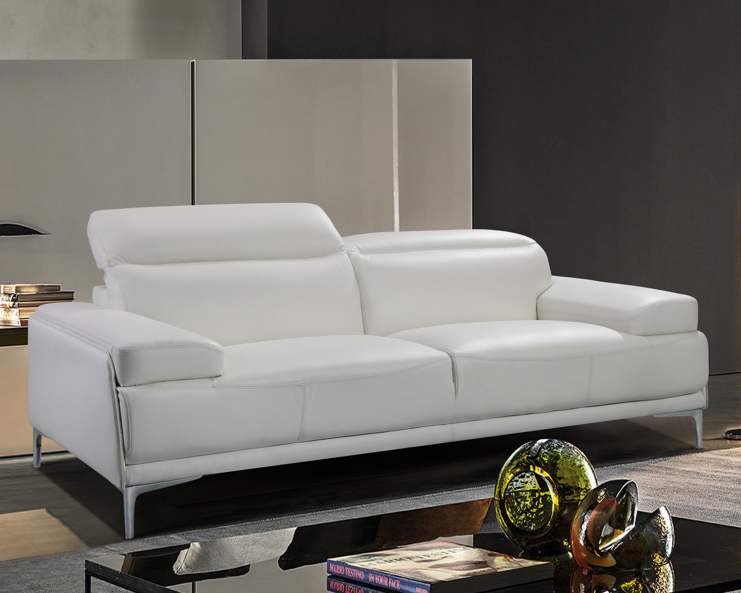 J&M Nicolo Sofa - White