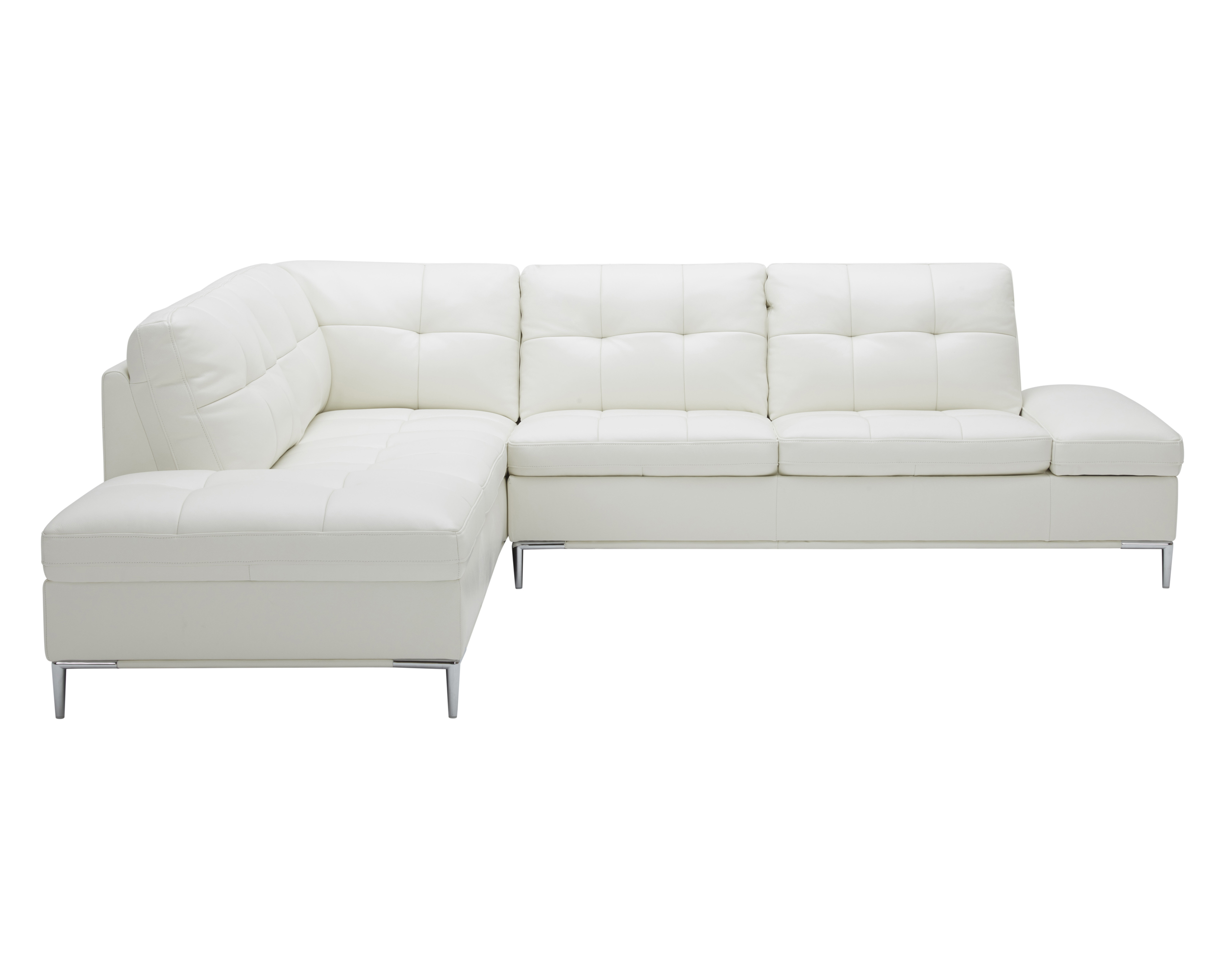 J&M Leonardo Sectional - Left Hand Facing, White