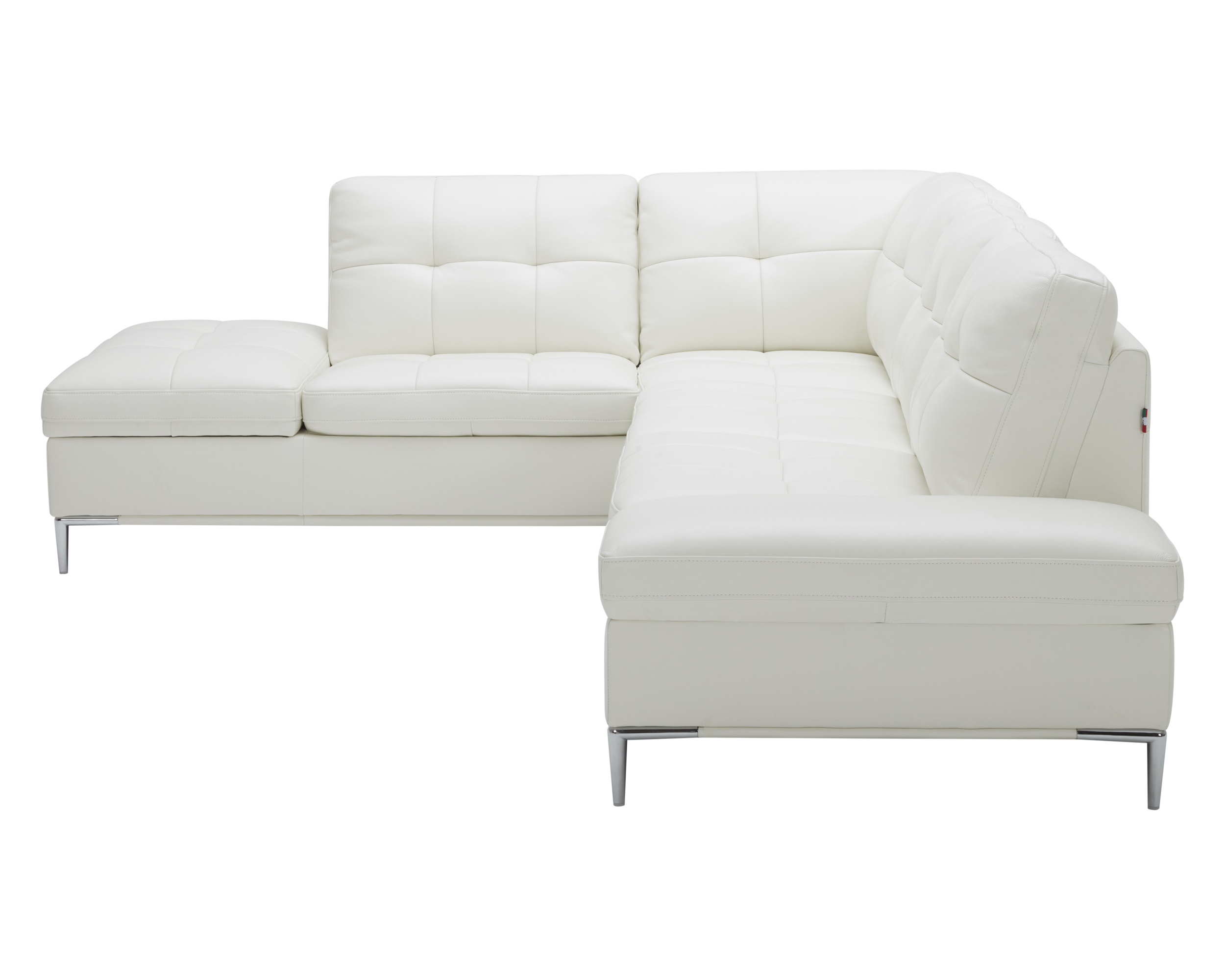 J&M Leonardo Sectional - Left Hand Facing, White