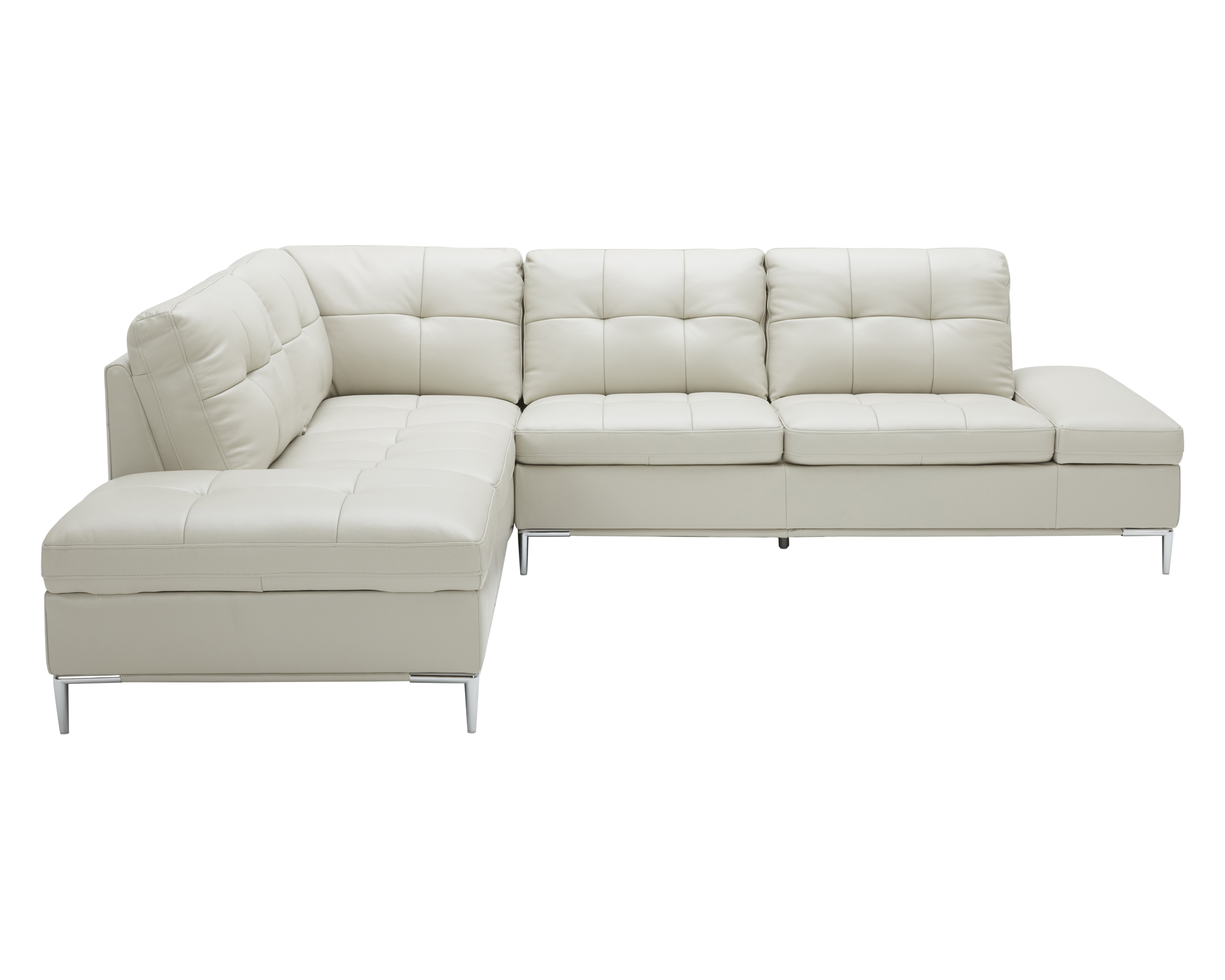 J&M Leonardo Sectional - Left Hand Facing, Silver Gray