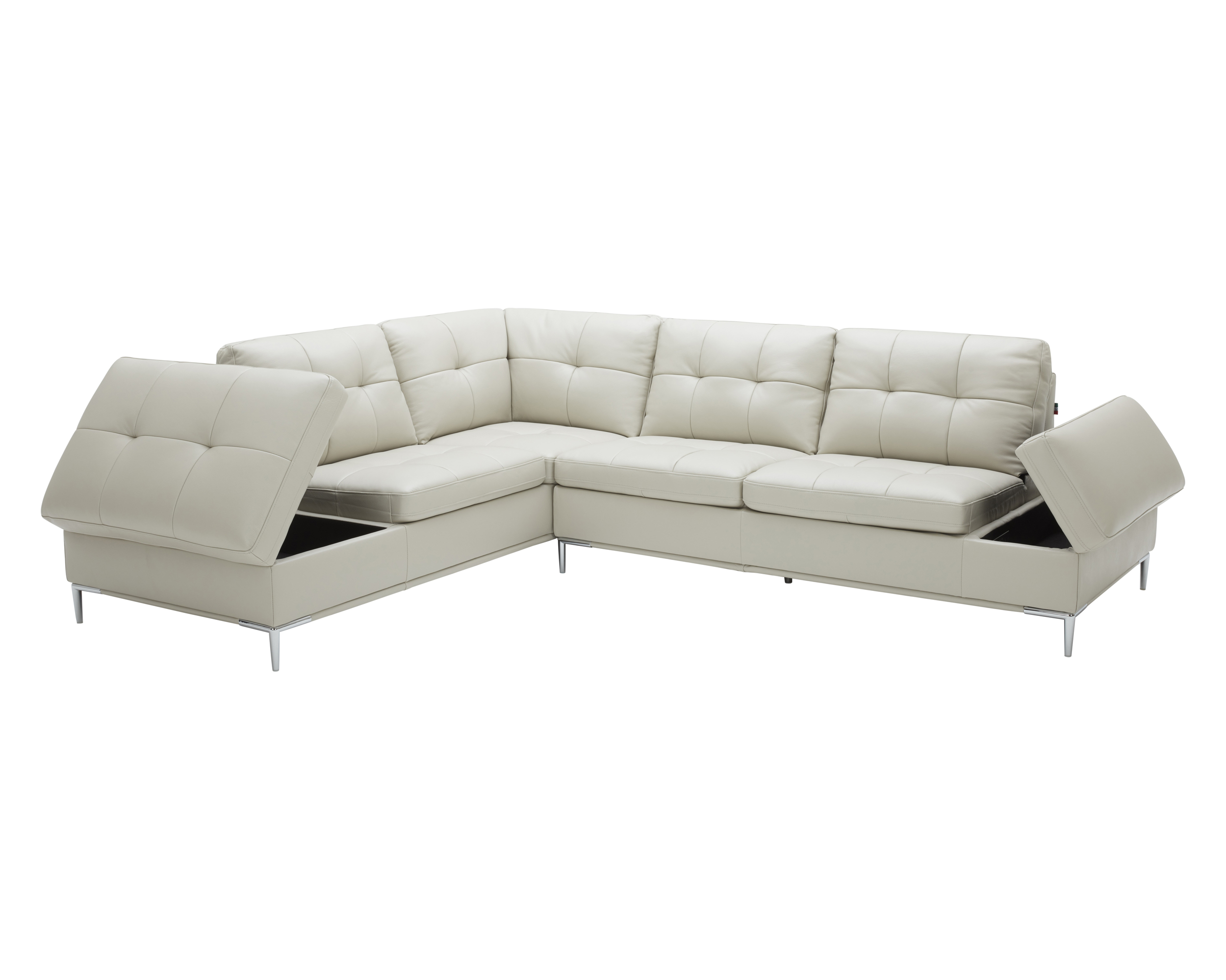 J&M Leonardo Sectional - Left Hand Facing, Silver Gray