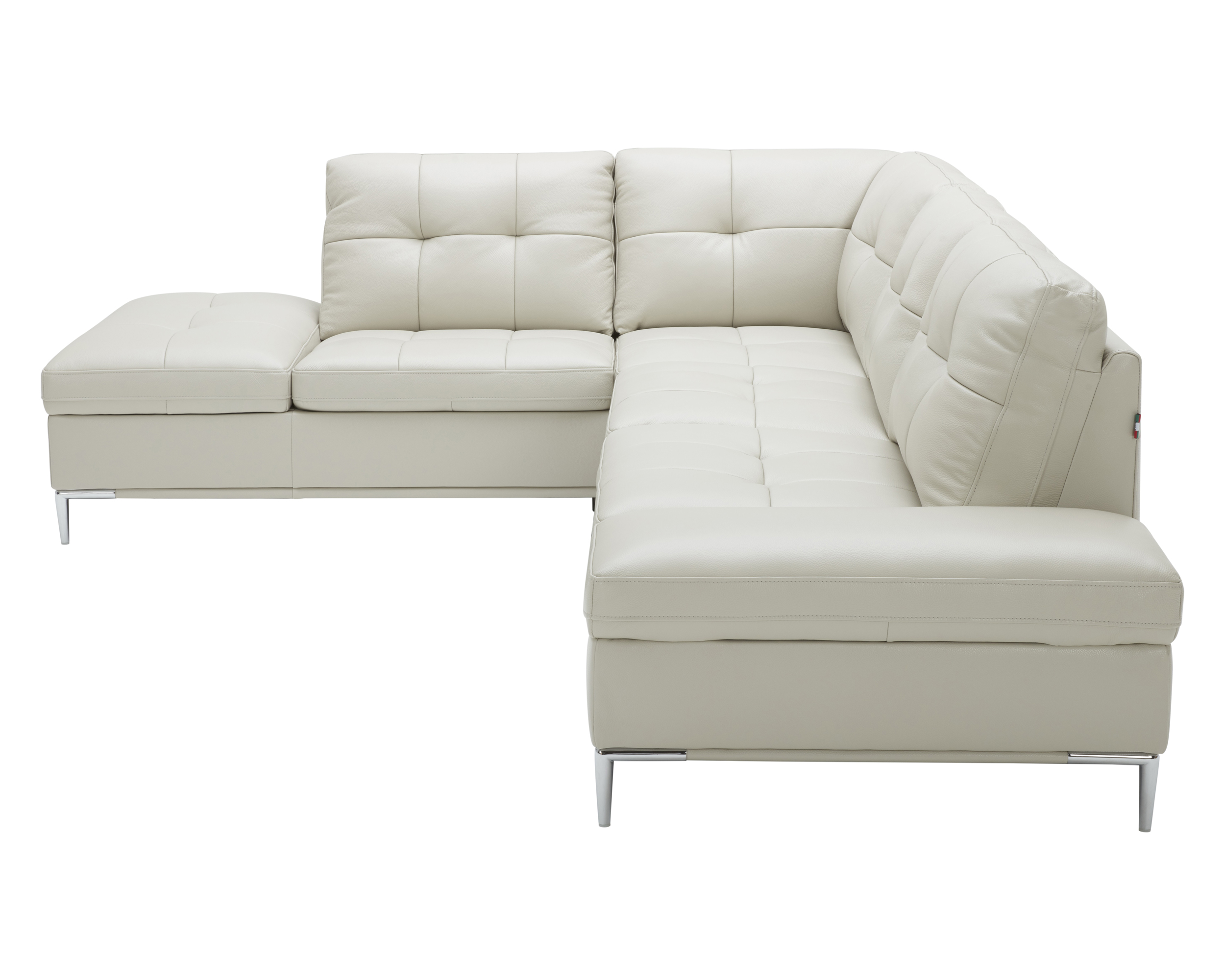 J&M Leonardo Sectional - Left Hand Facing, Silver Gray