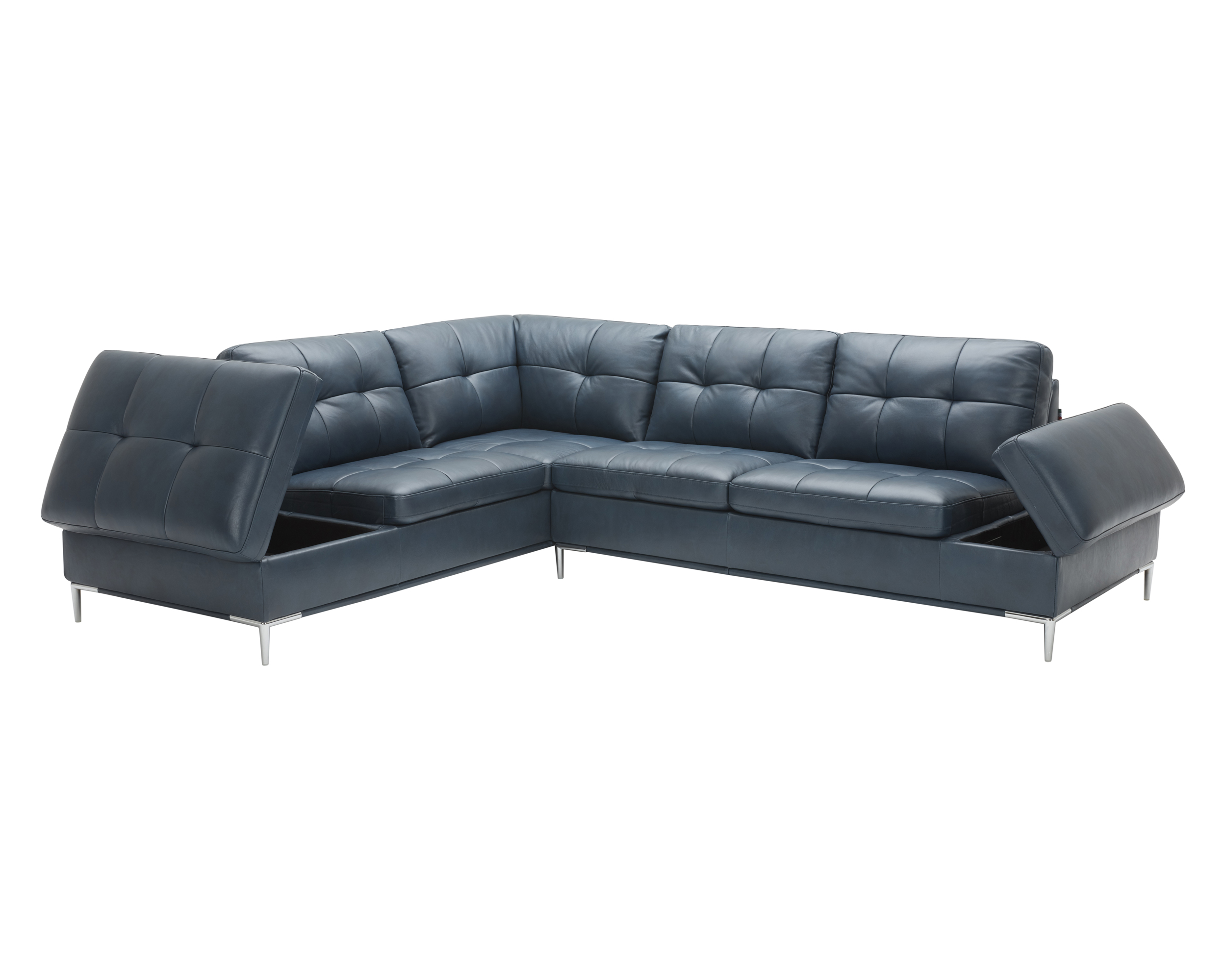 J&M Leonardo Sectional - Left Hand Facing, Blue