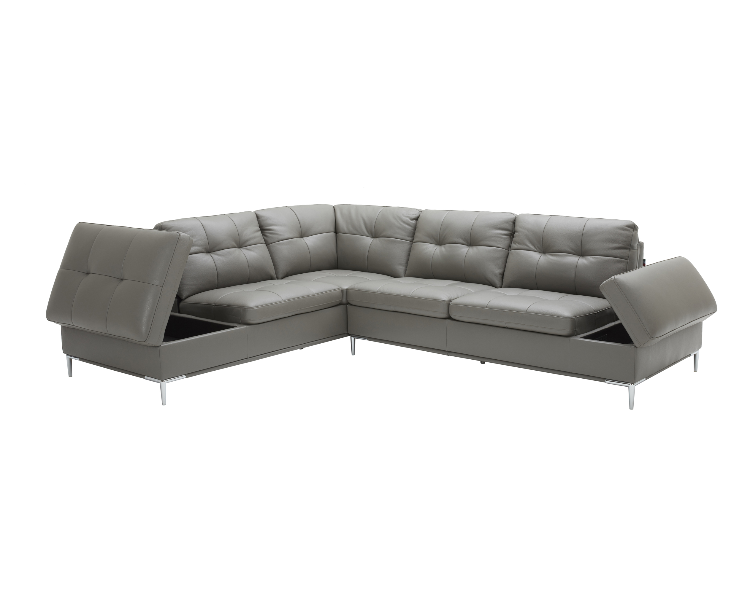 J&M Leonardo Sectional - Left Hand Facing, Gray