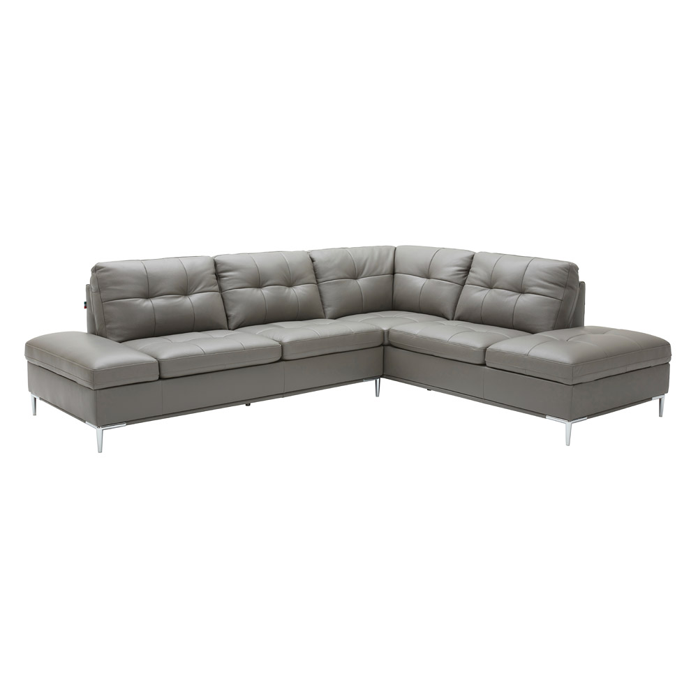 J&M Leonardo Sectional - Right Hand Facing, Gray