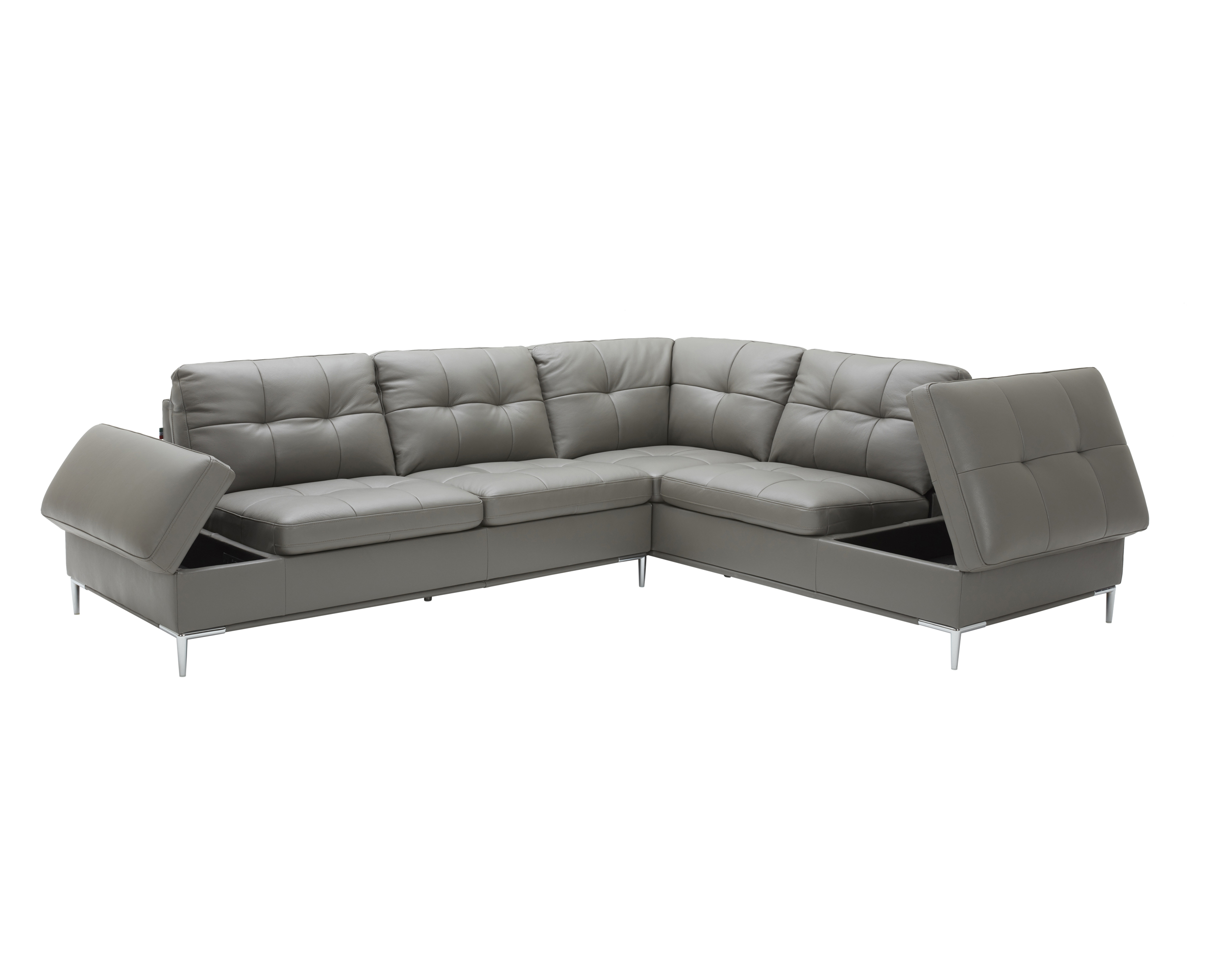 J&M Leonardo Sectional - Right Hand Facing, Gray