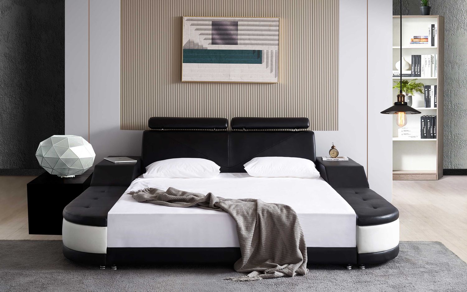 Jubilee - Alden Modern Bed with Ottoman