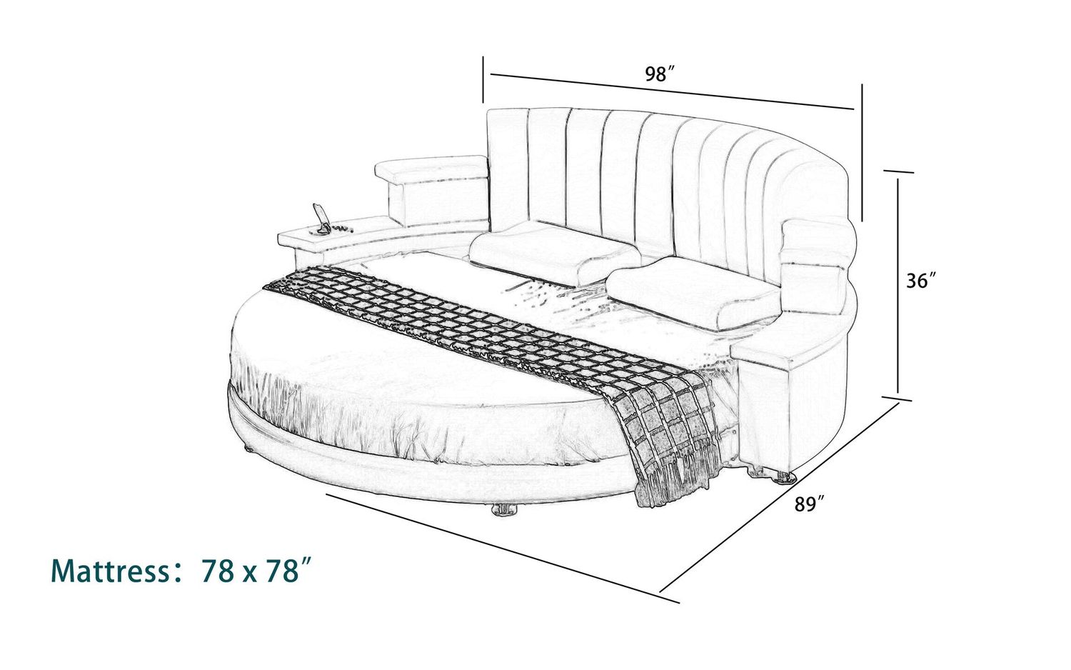 Jubilee - Kyle Modern Luxury Round Bed