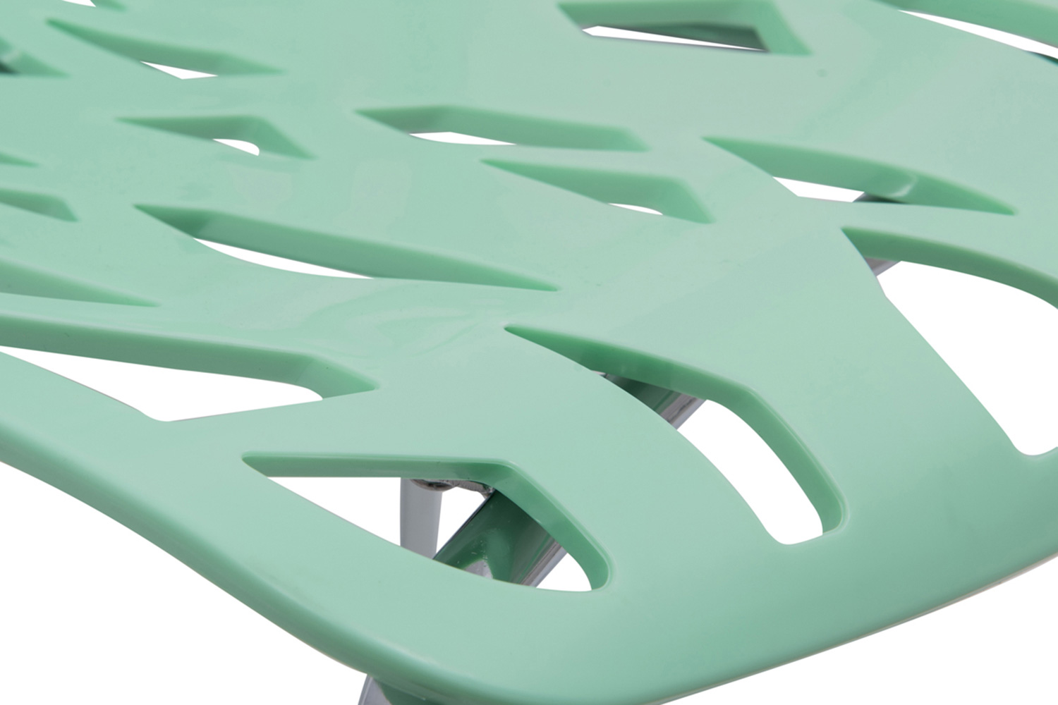 LeisureMod Asbury Modern Forest Design Dining Side Chair - Mint