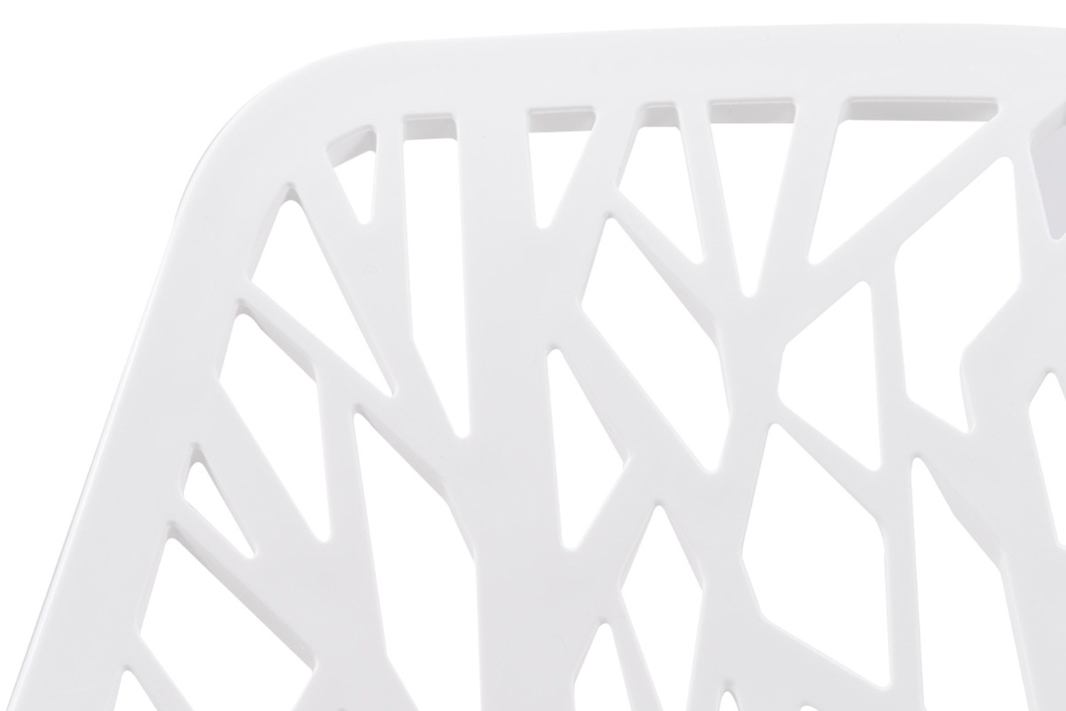 LeisureMod Asbury Modern Forest Design Dining Side Chair - White